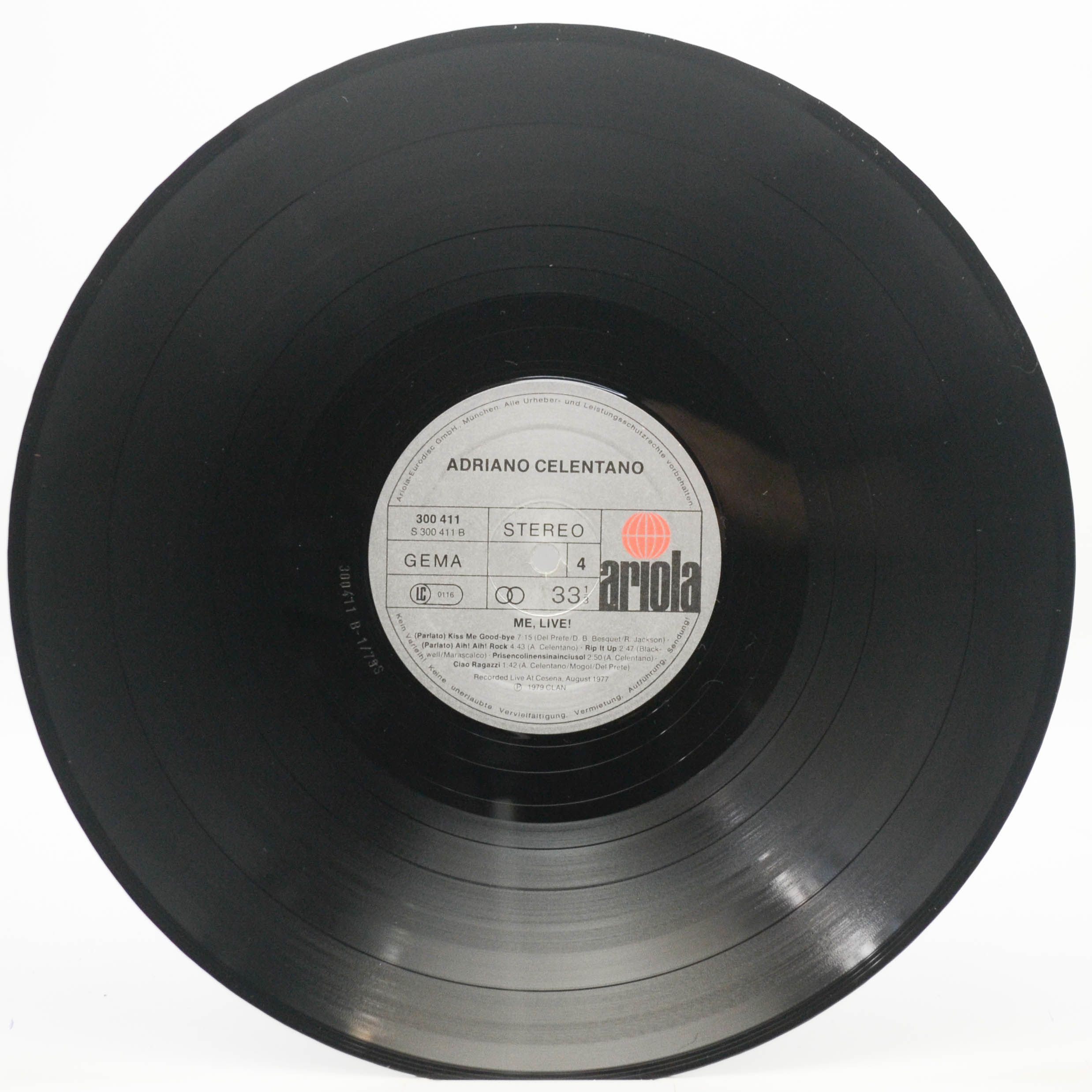 Adriano Celentano — Me, Live (2LP), 1979