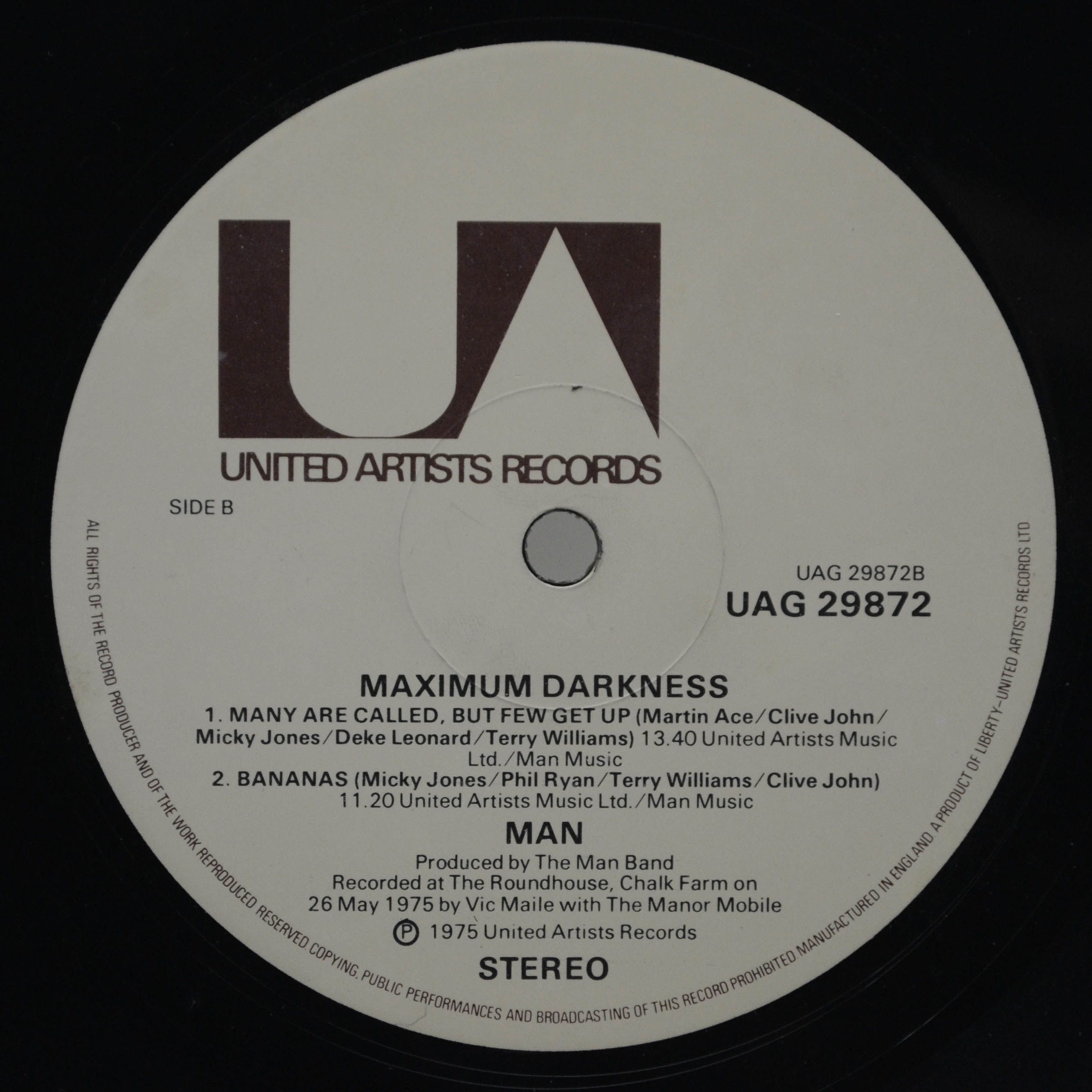 Man — Maximum Darkness (1-st, UK), 1975