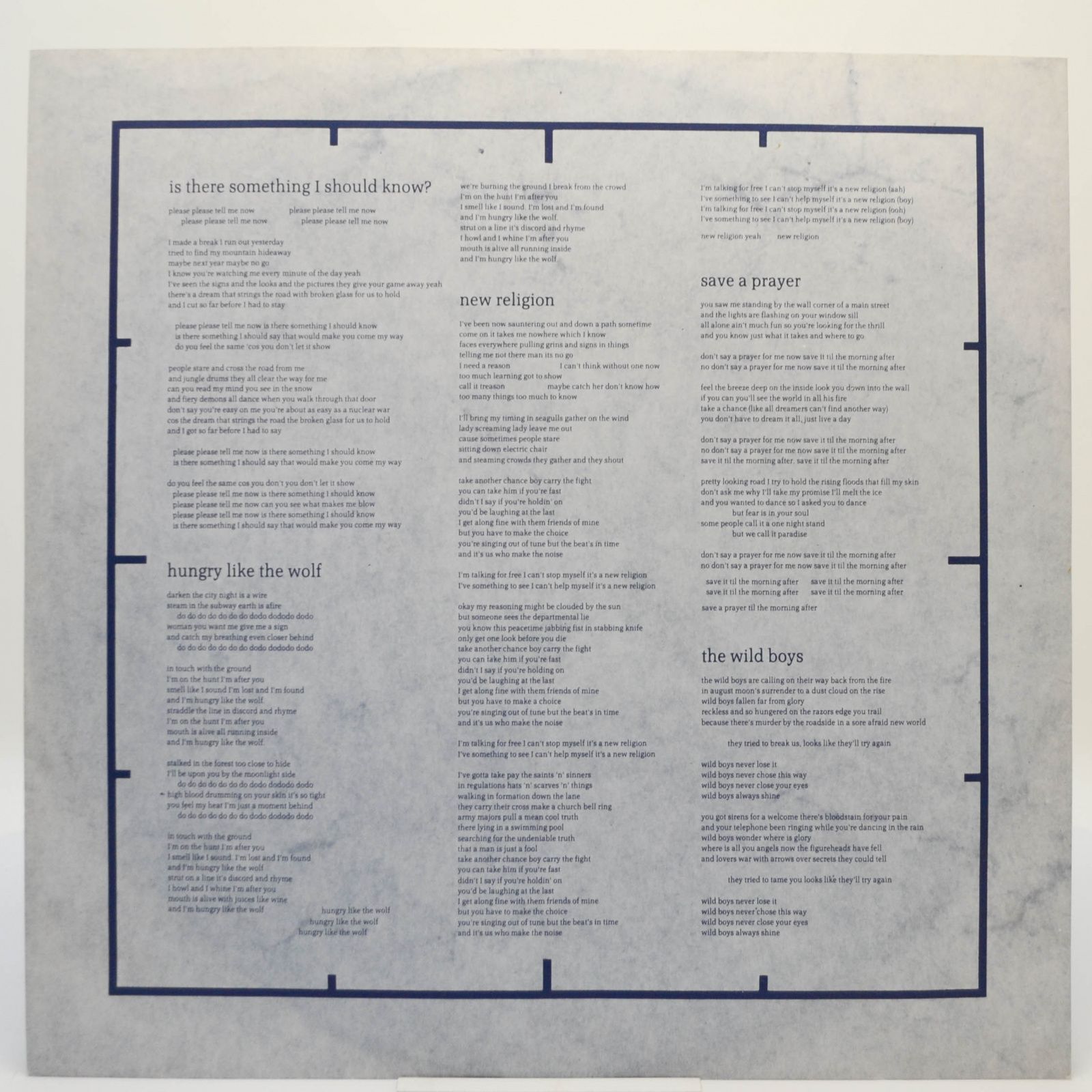 Duran Duran — Arena, 1984