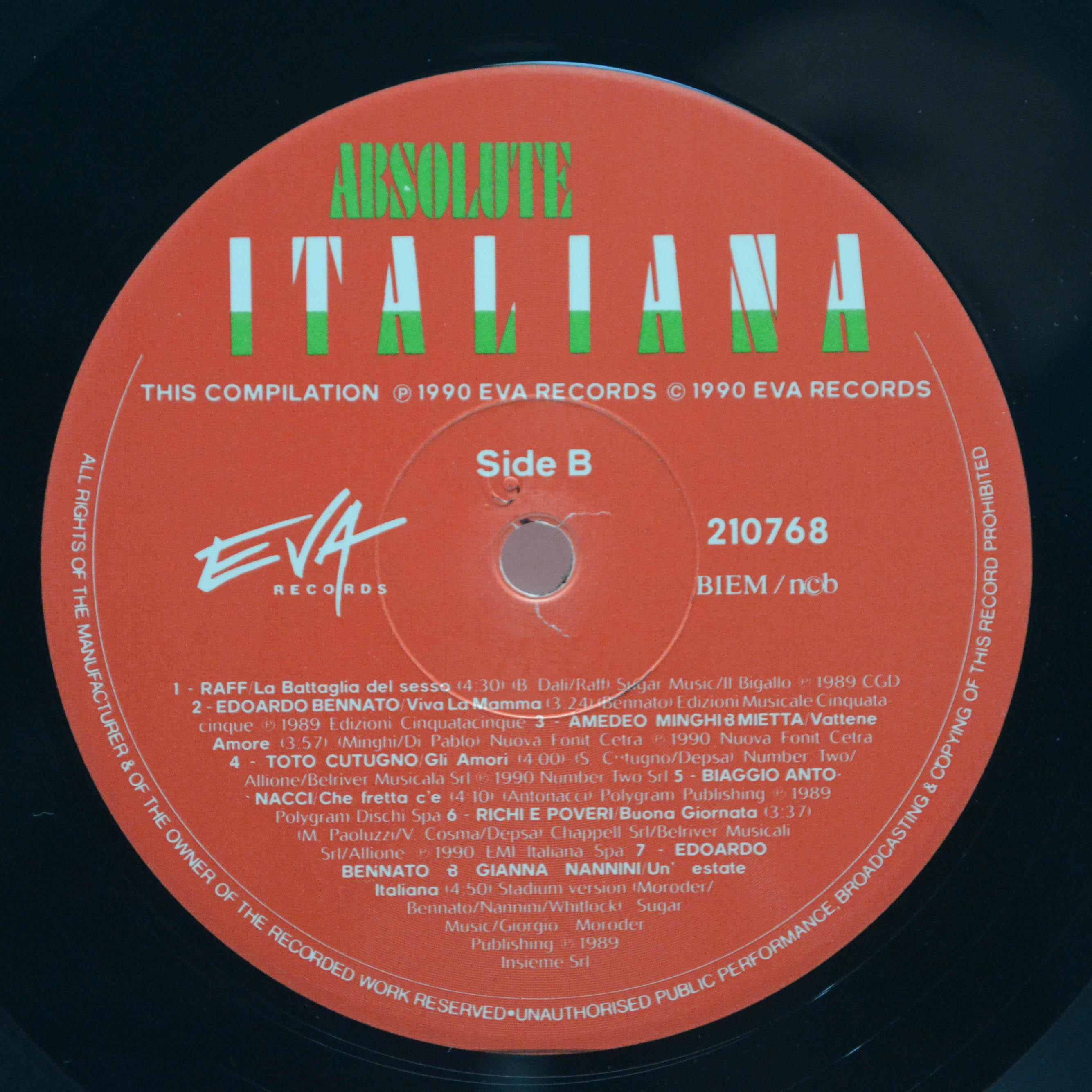 Various — Absolute Italiana, 1990