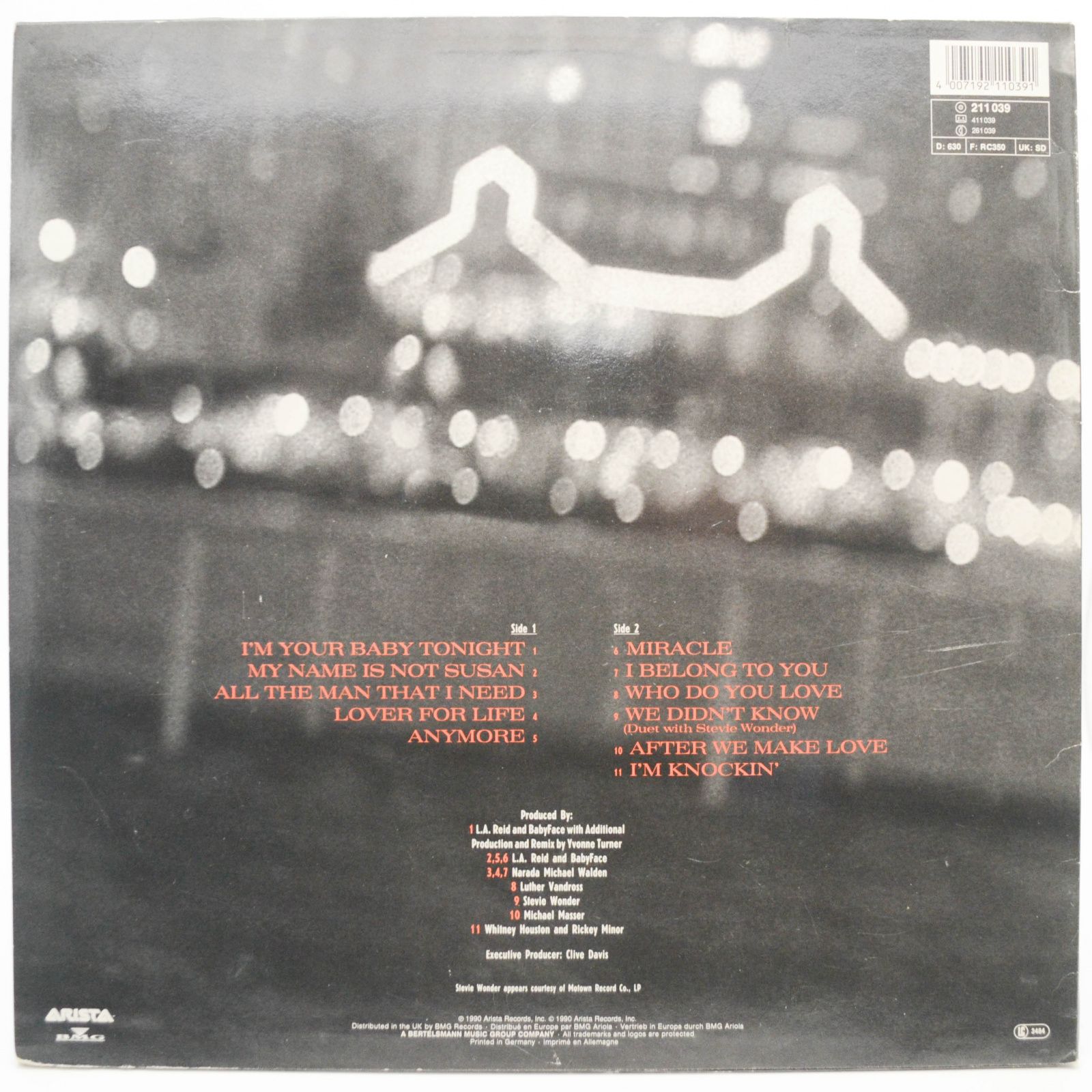 Whitney Houston — I'm Your Baby Tonight, 1990