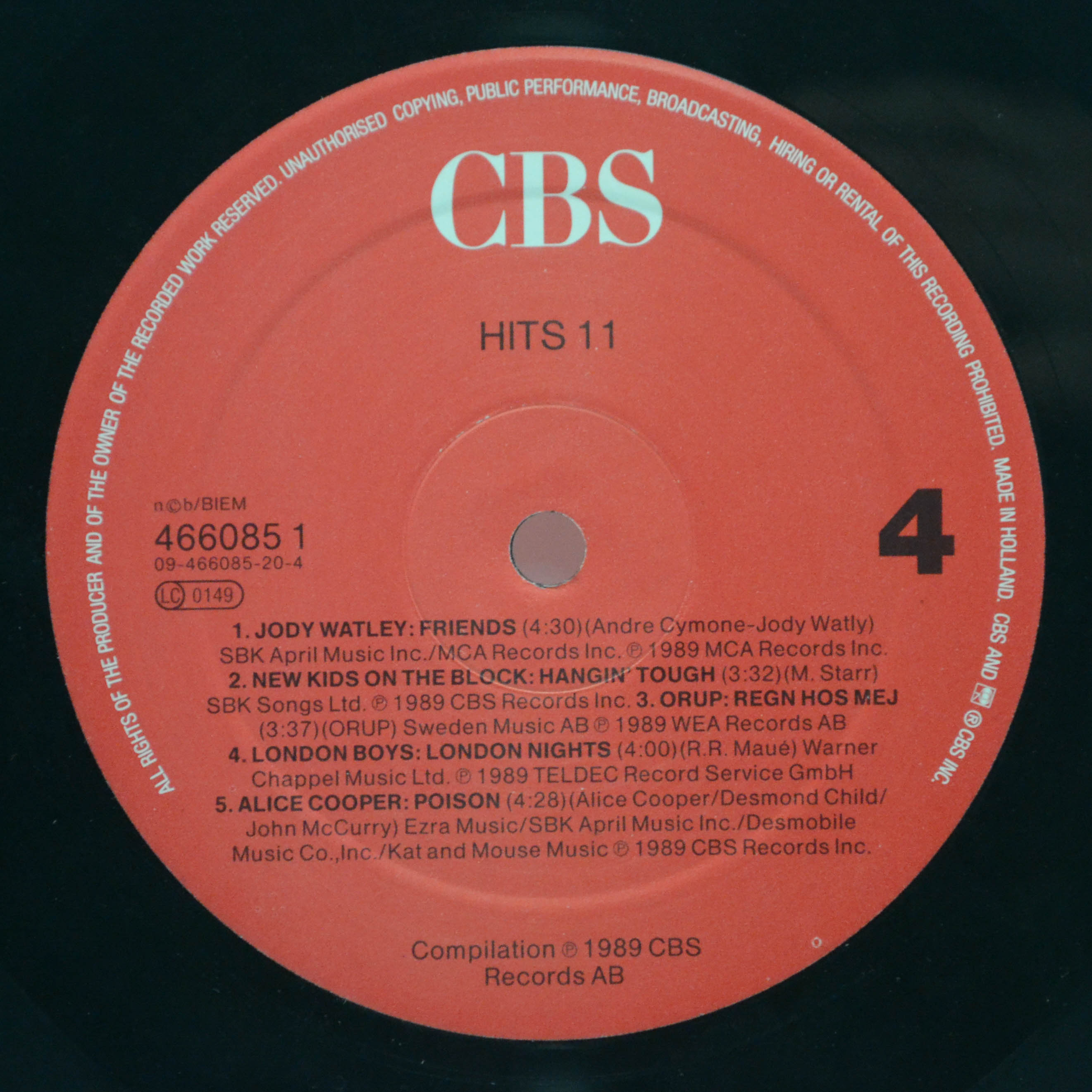 Various — Hits 11 (2LP), 1989