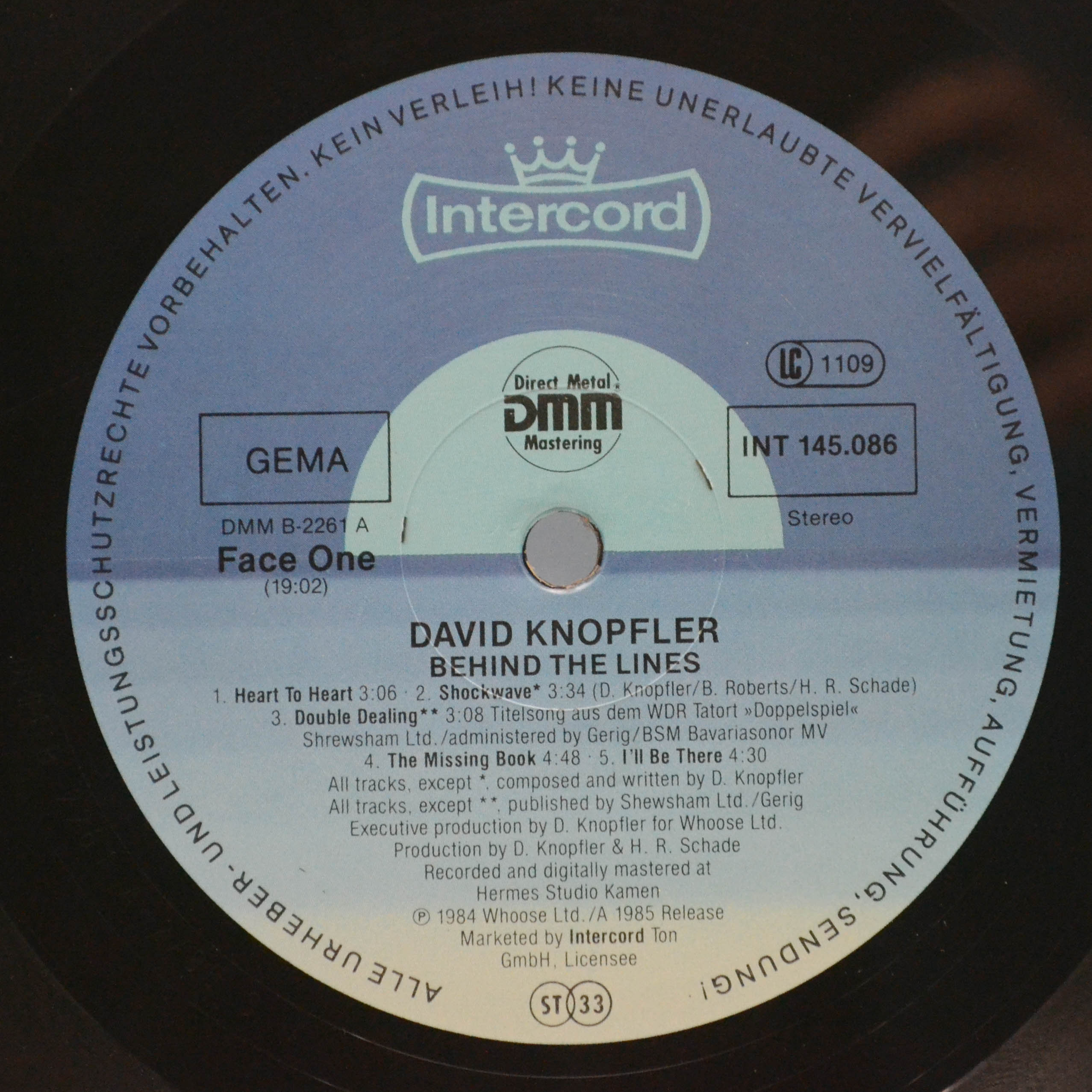 David Knopfler — Behind The Lines, 1985