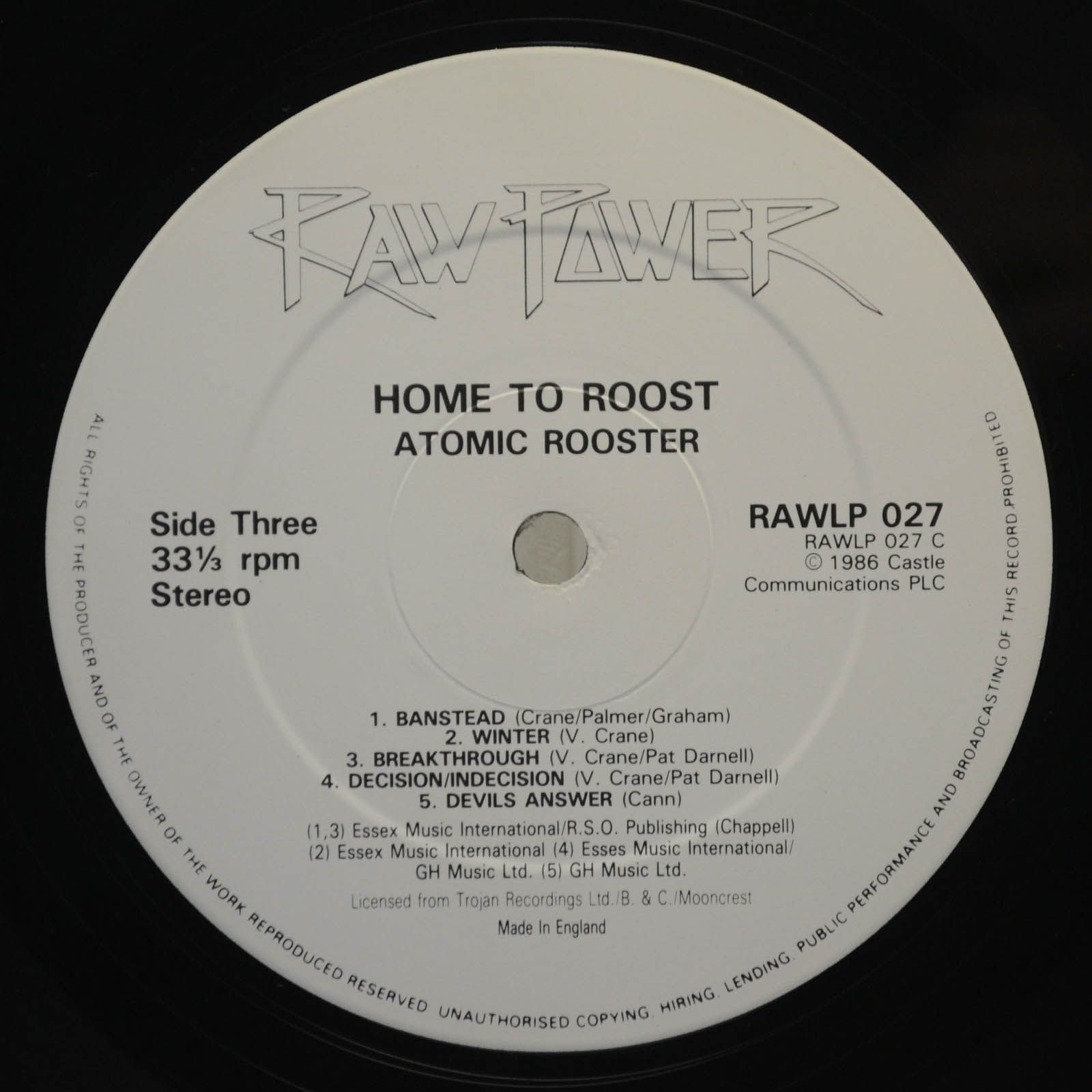 Atomic Rooster — Home To Roost (2LP, UK), 1977