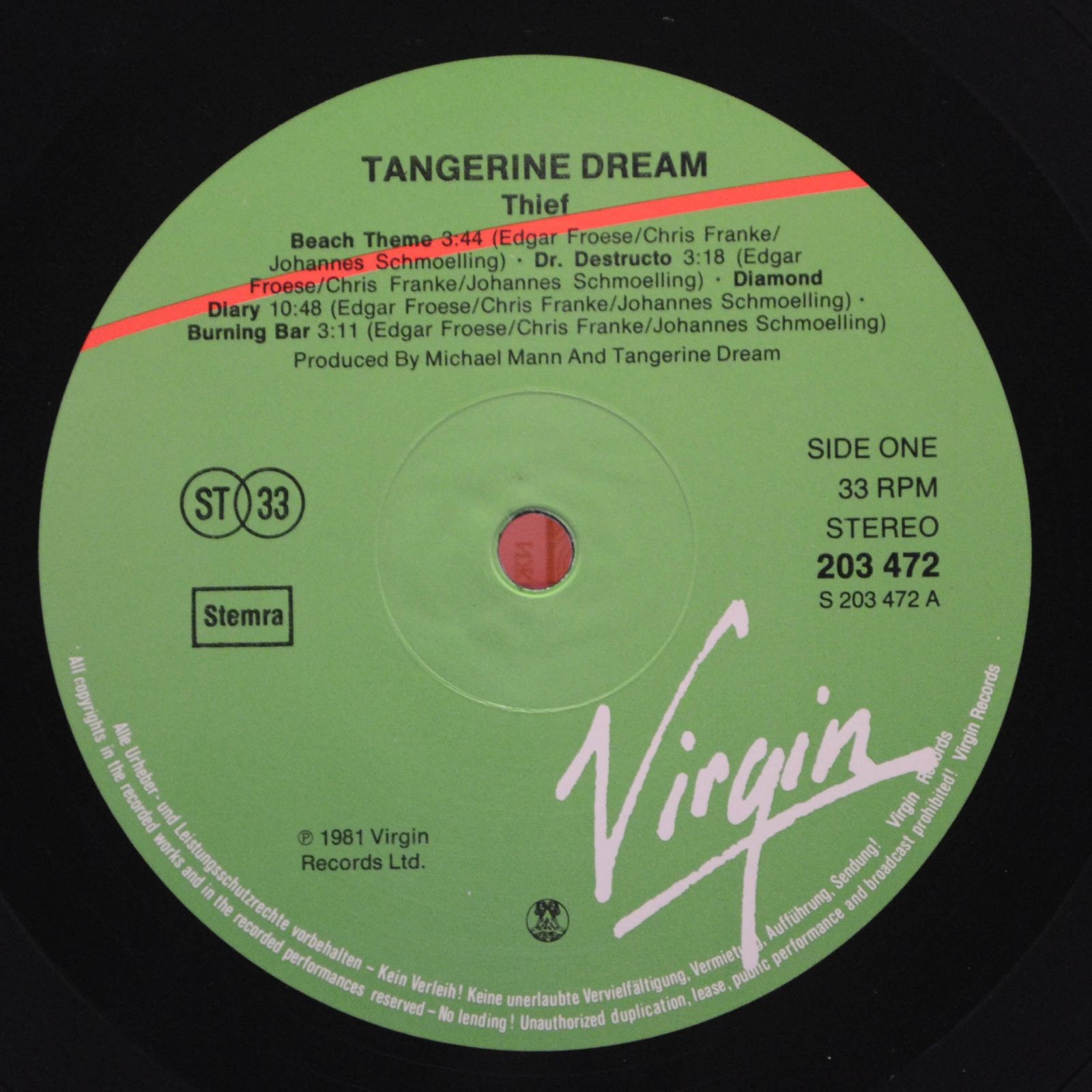 Tangerine Dream — Thief, 1981