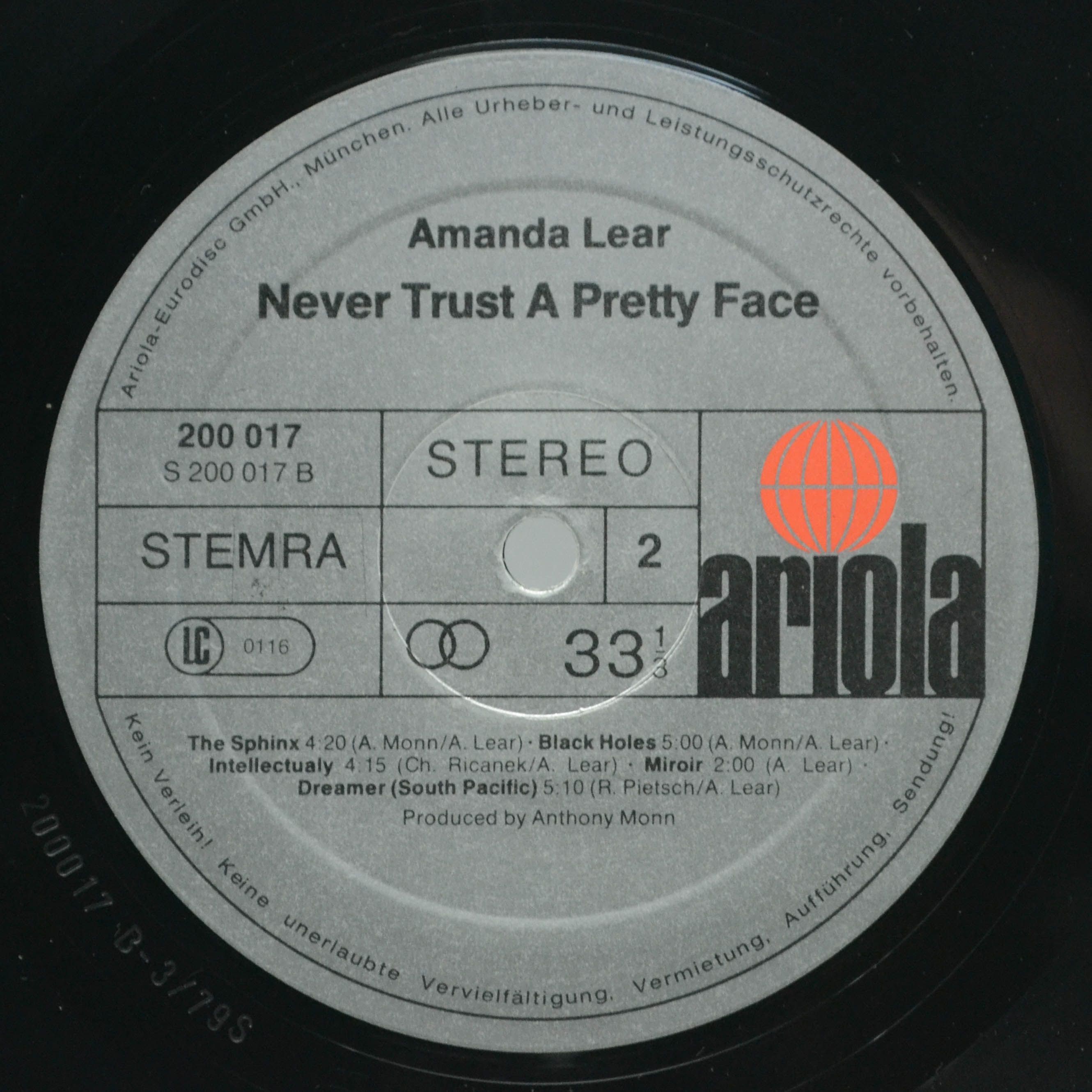 Amanda Lear — Never Trust A Pretty Face, 1979
