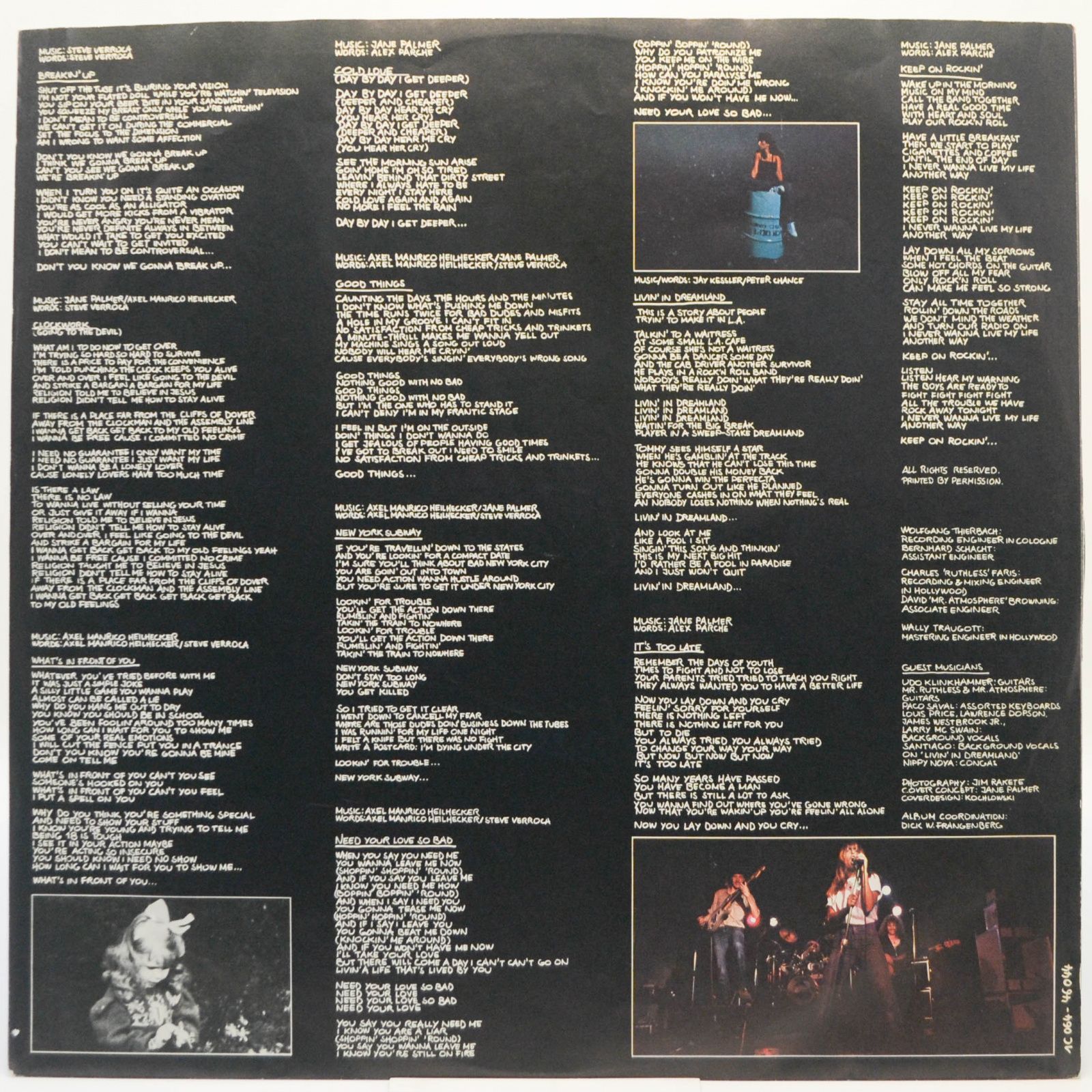 Palmer Band — What's In Front Of You, 1980