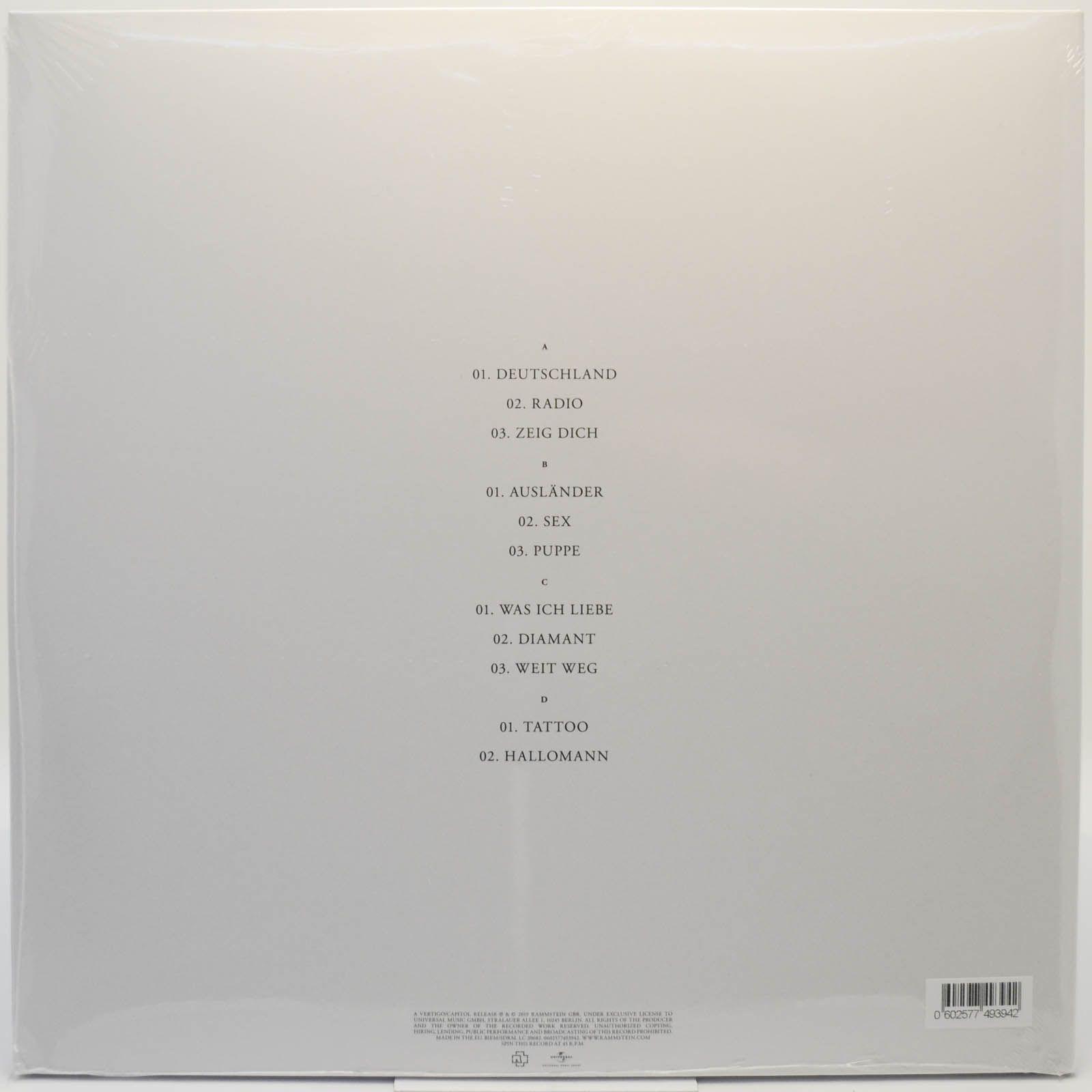 Rammstein — Untitled (2LP), 2019