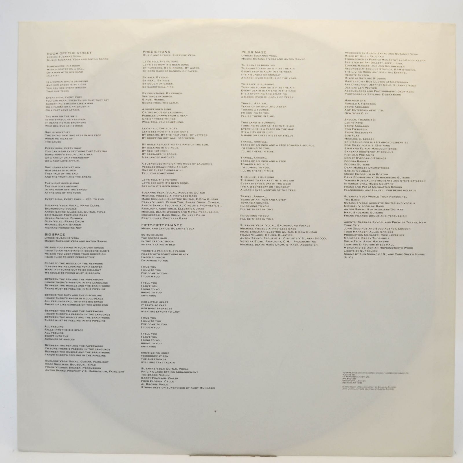 Suzanne Vega — Days Of Open Hand, 1990