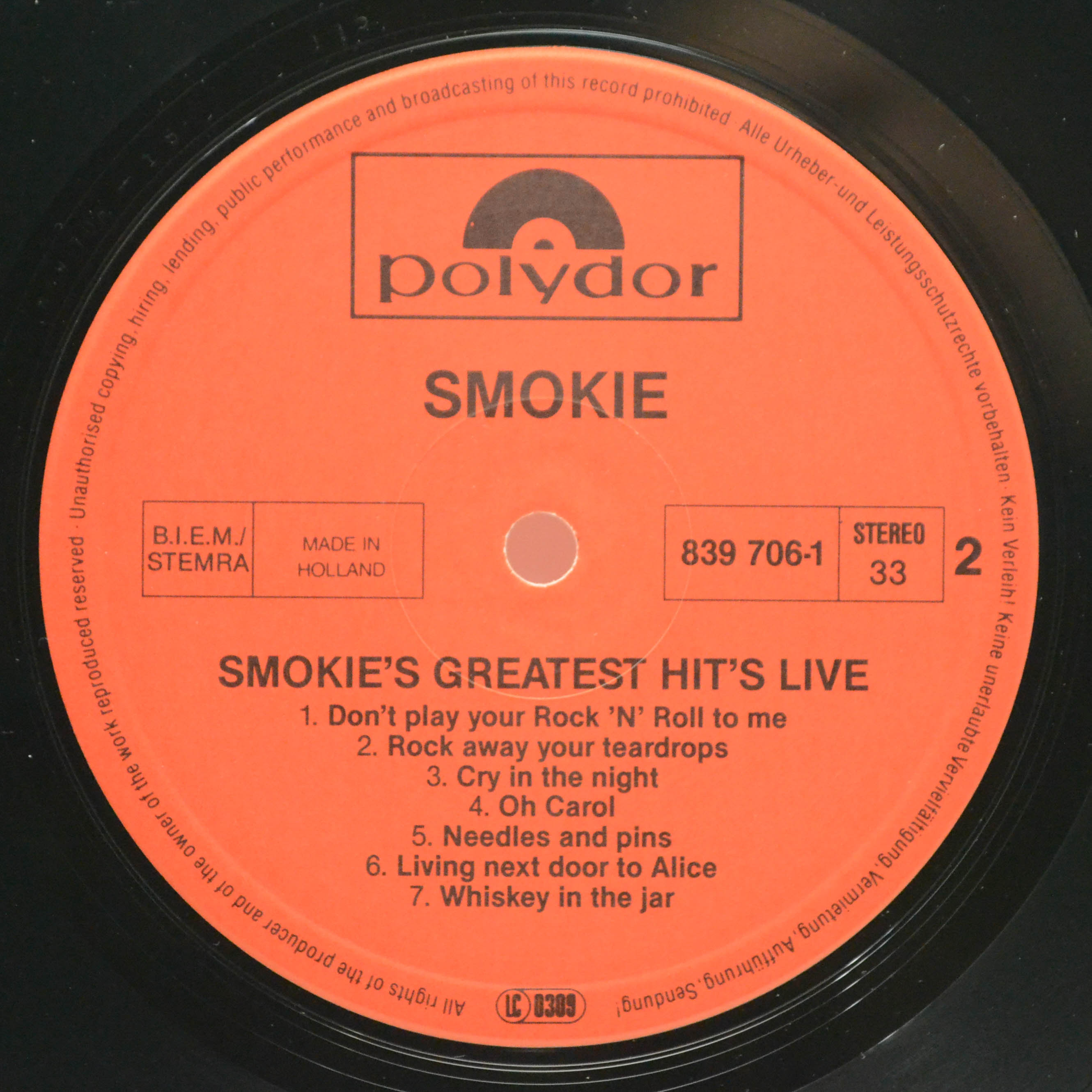 Smokie — Greatest Hits Live, 1989