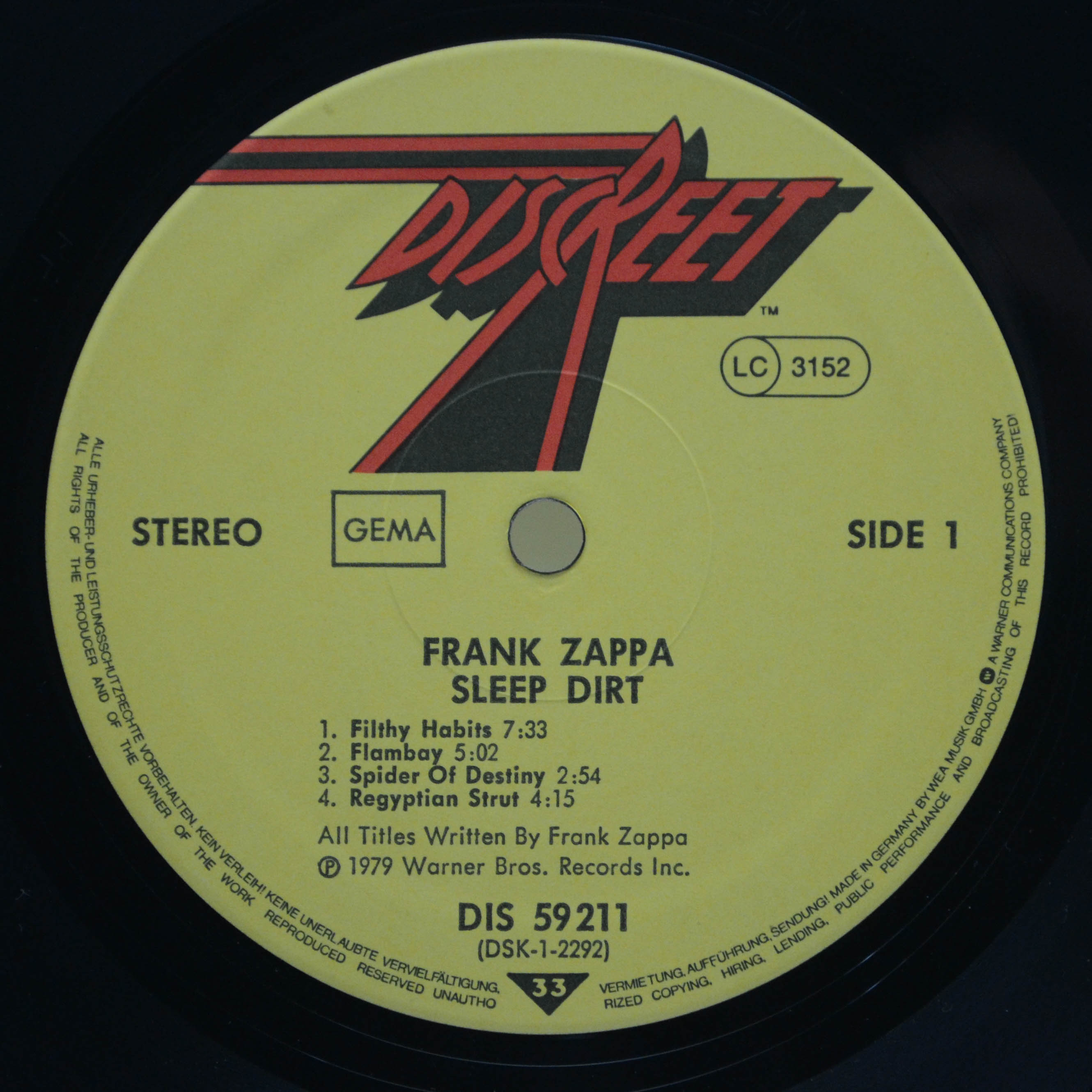 Frank Zappa — Sleep Dirt, 1979