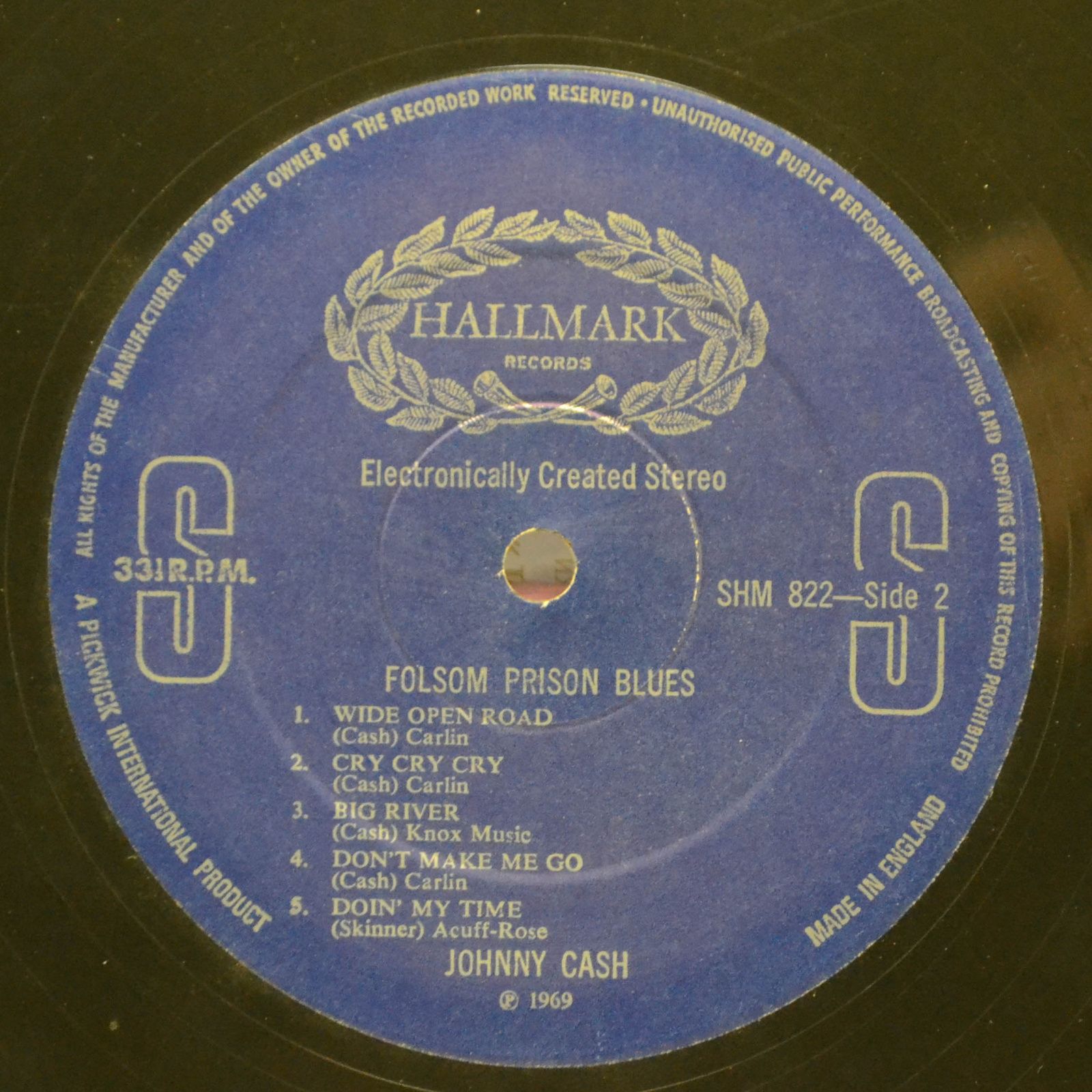 Johnny Cash — Folsom Prison Blues Vol. 1, 1973
