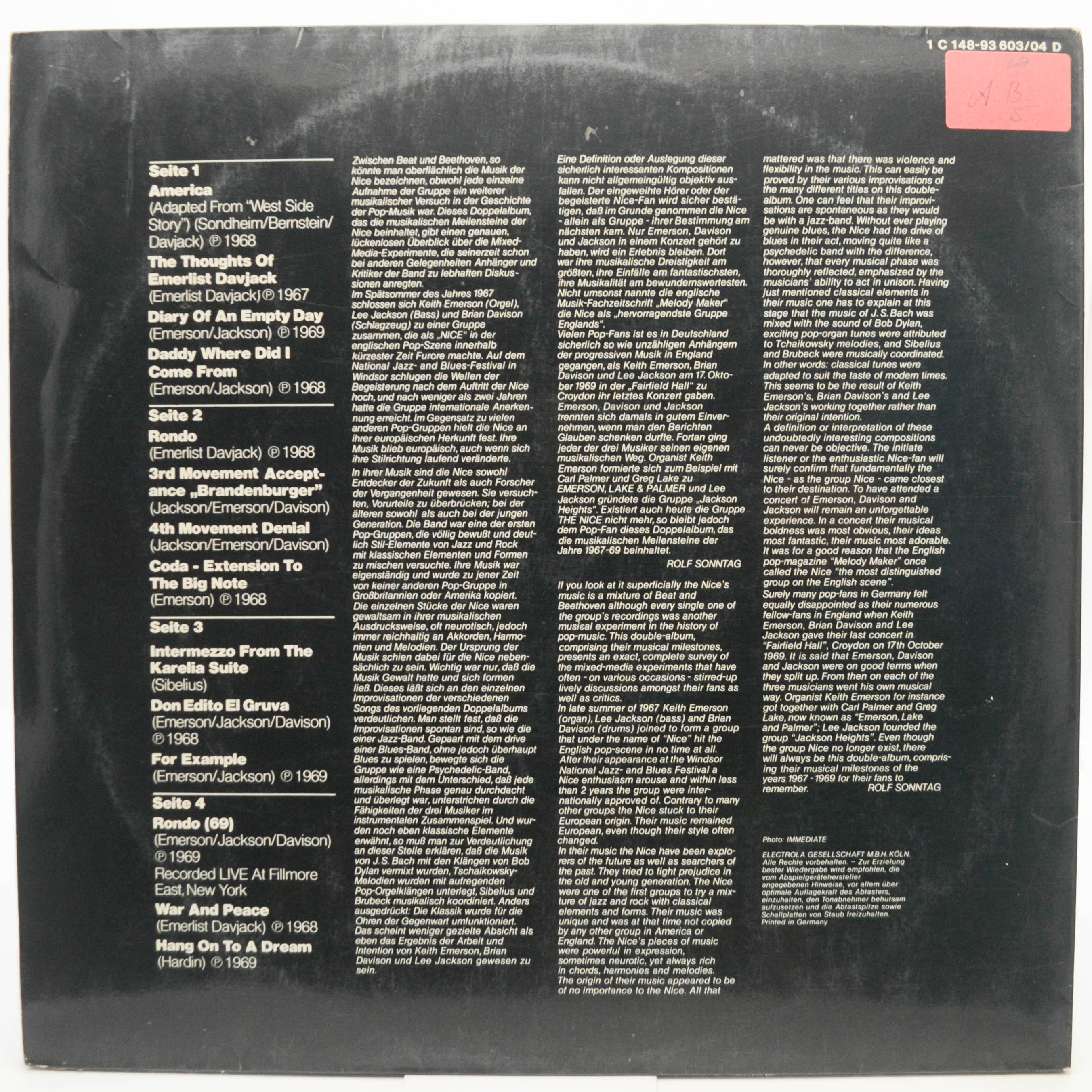 Nice — 1967-69 (2LP), 1972