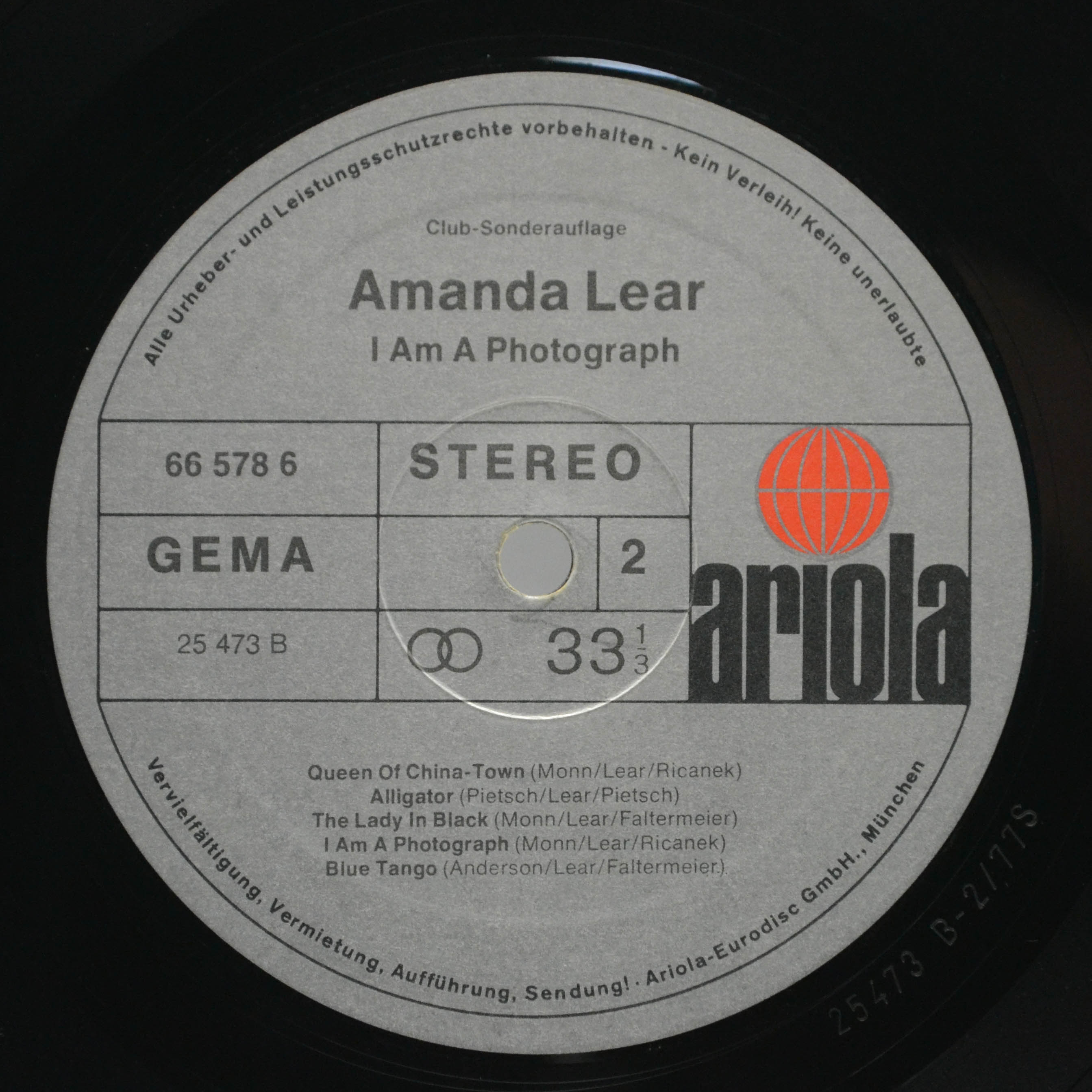 Amanda Lear — I Am A Photograph, 1977