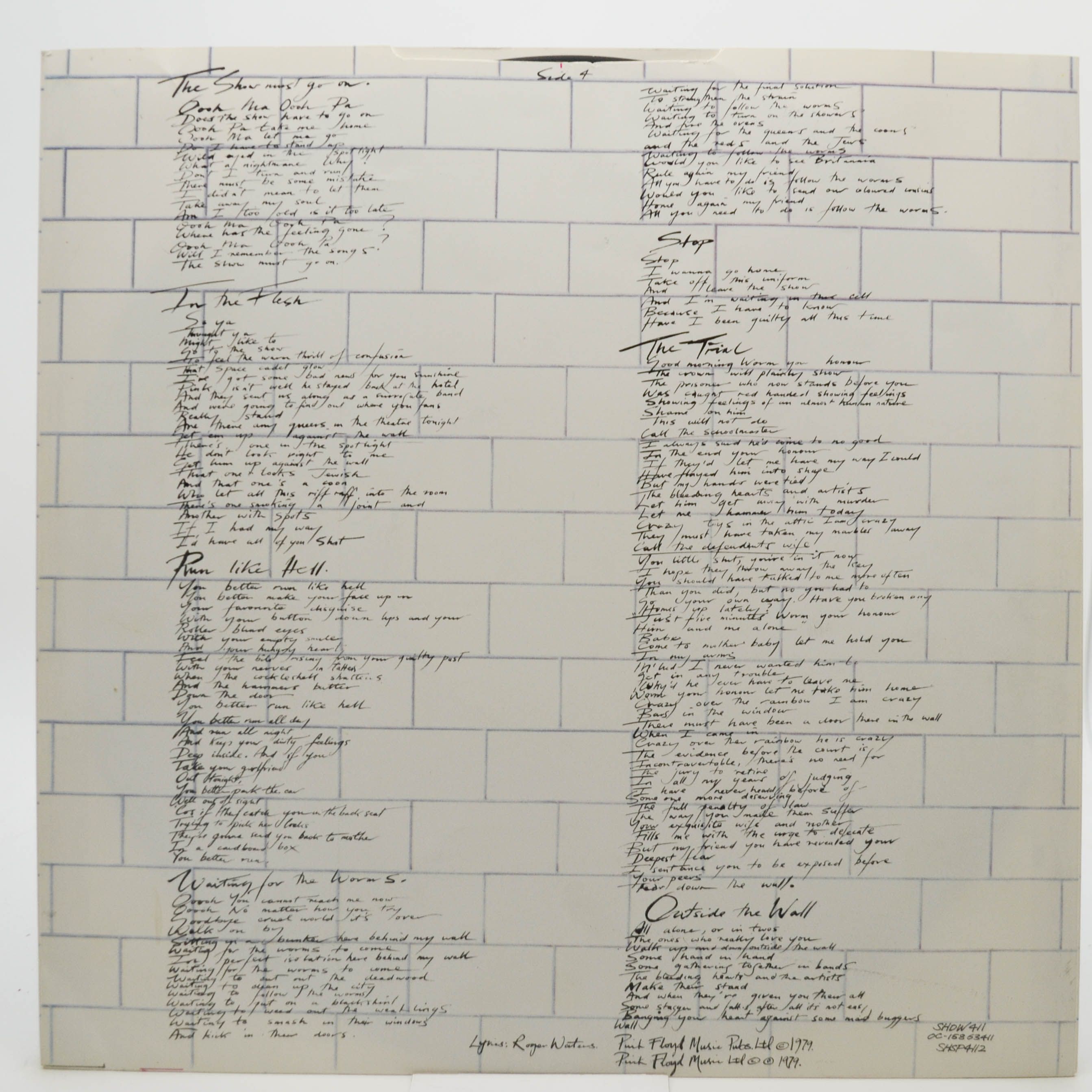 Pink Floyd — The Wall (2LP, UK), 1979