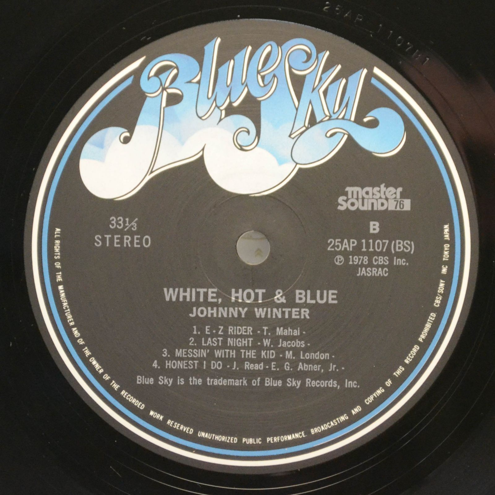 Johnny Winter — White, Hot & Blue, 1978