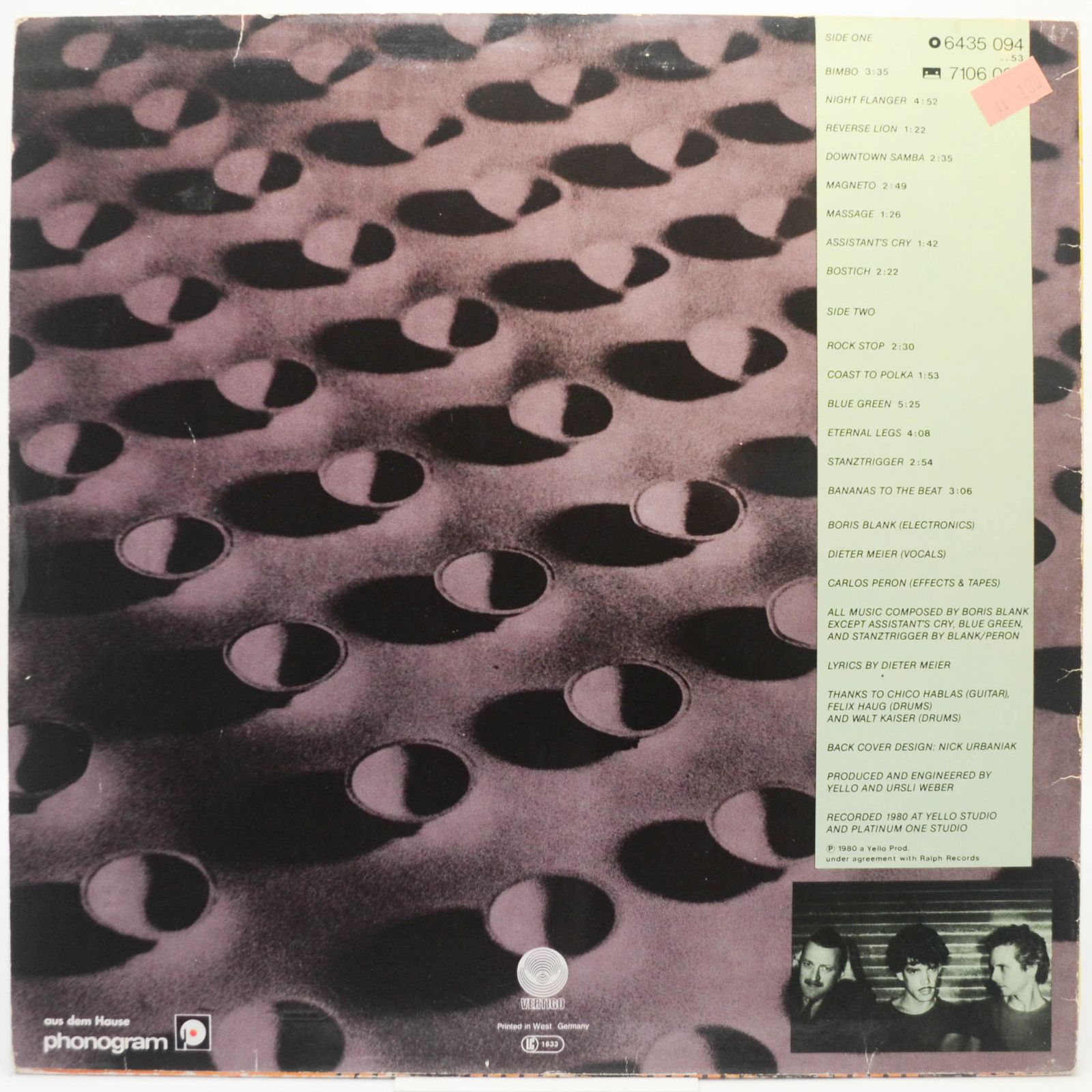 Yello — Solid Pleasure, 1981