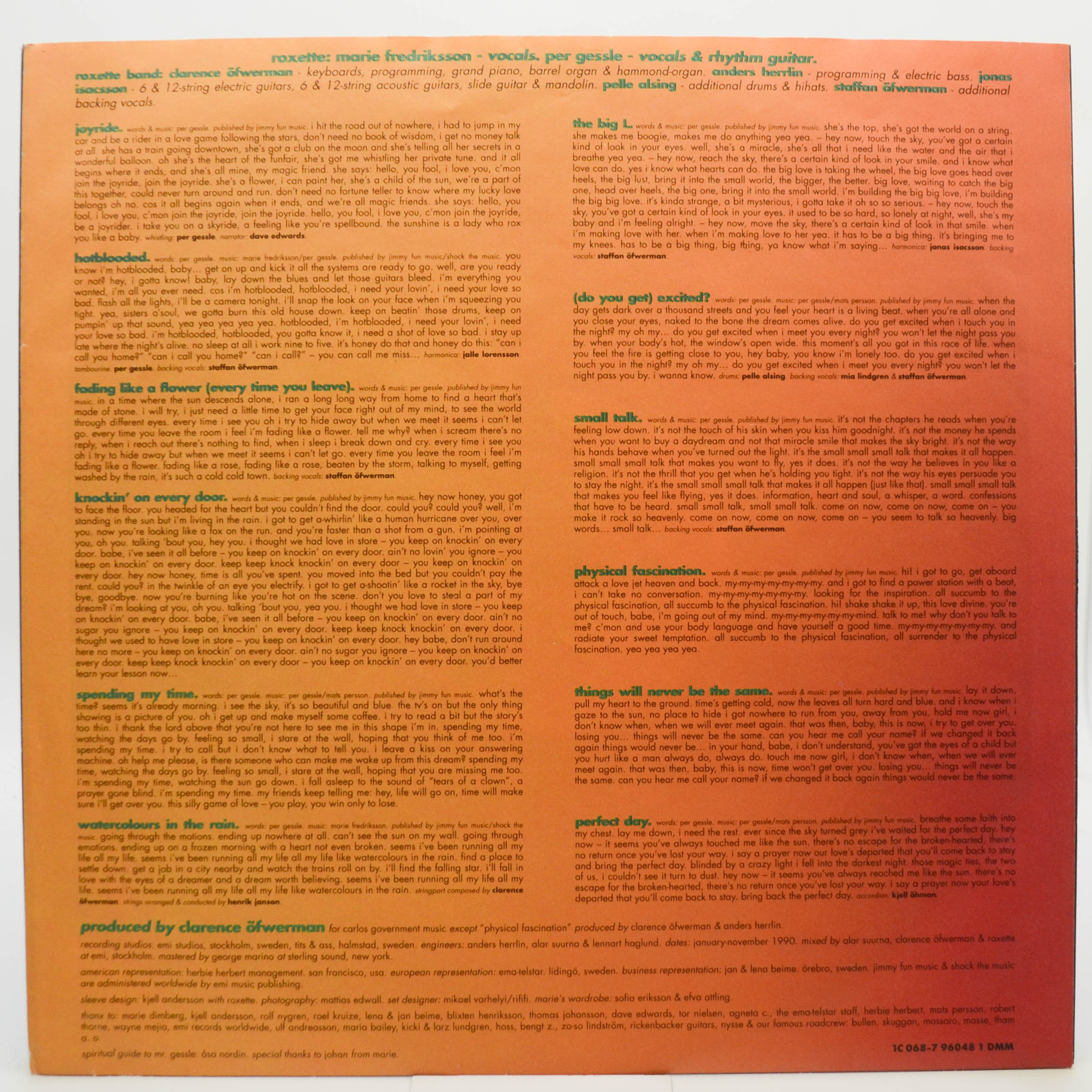 Roxette — Joyride, 1991