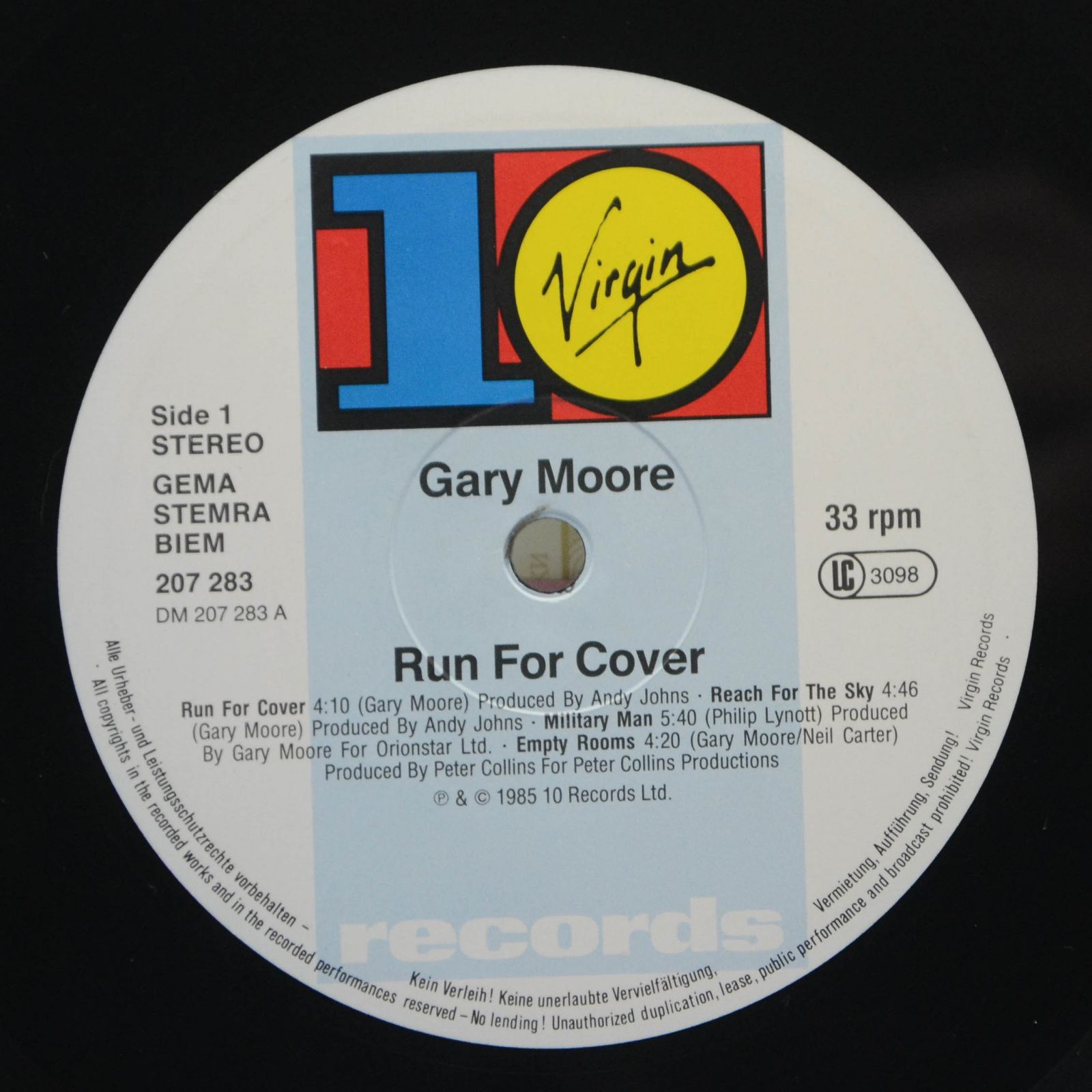 Gary Moore — Run For Cover, 1985