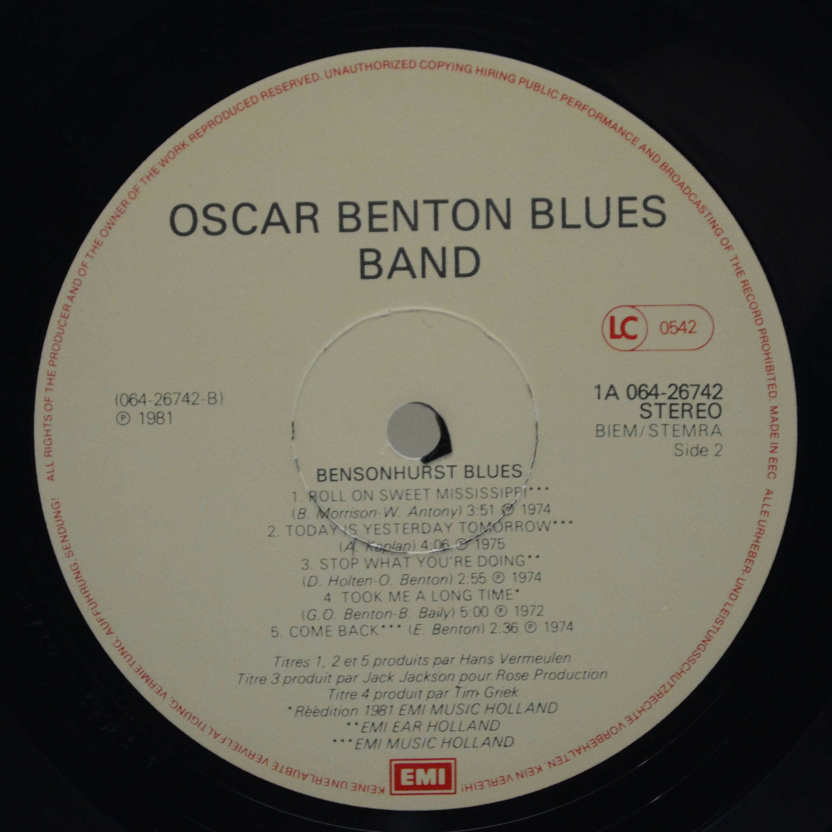 Oscar Benton — Bensonhurst Blues, 1981