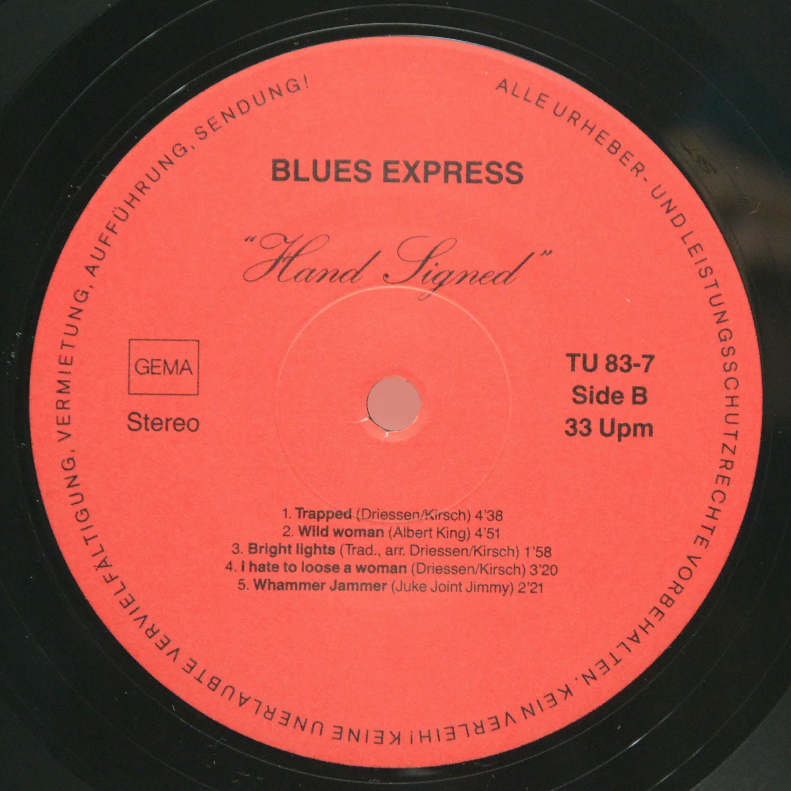 Blues Express — Hand Signed, 1987