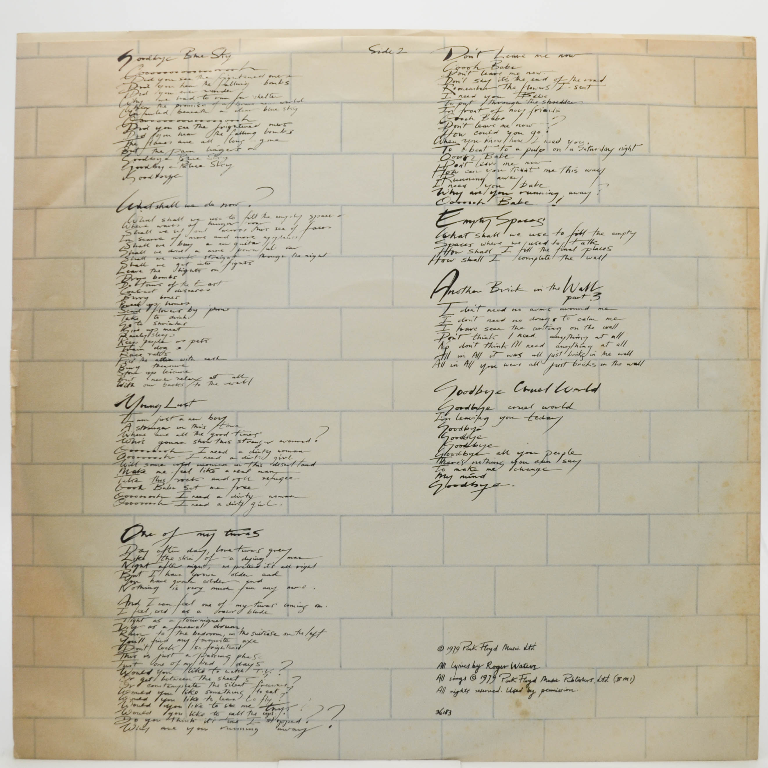 Pink Floyd — The Wall (2LP), 1979