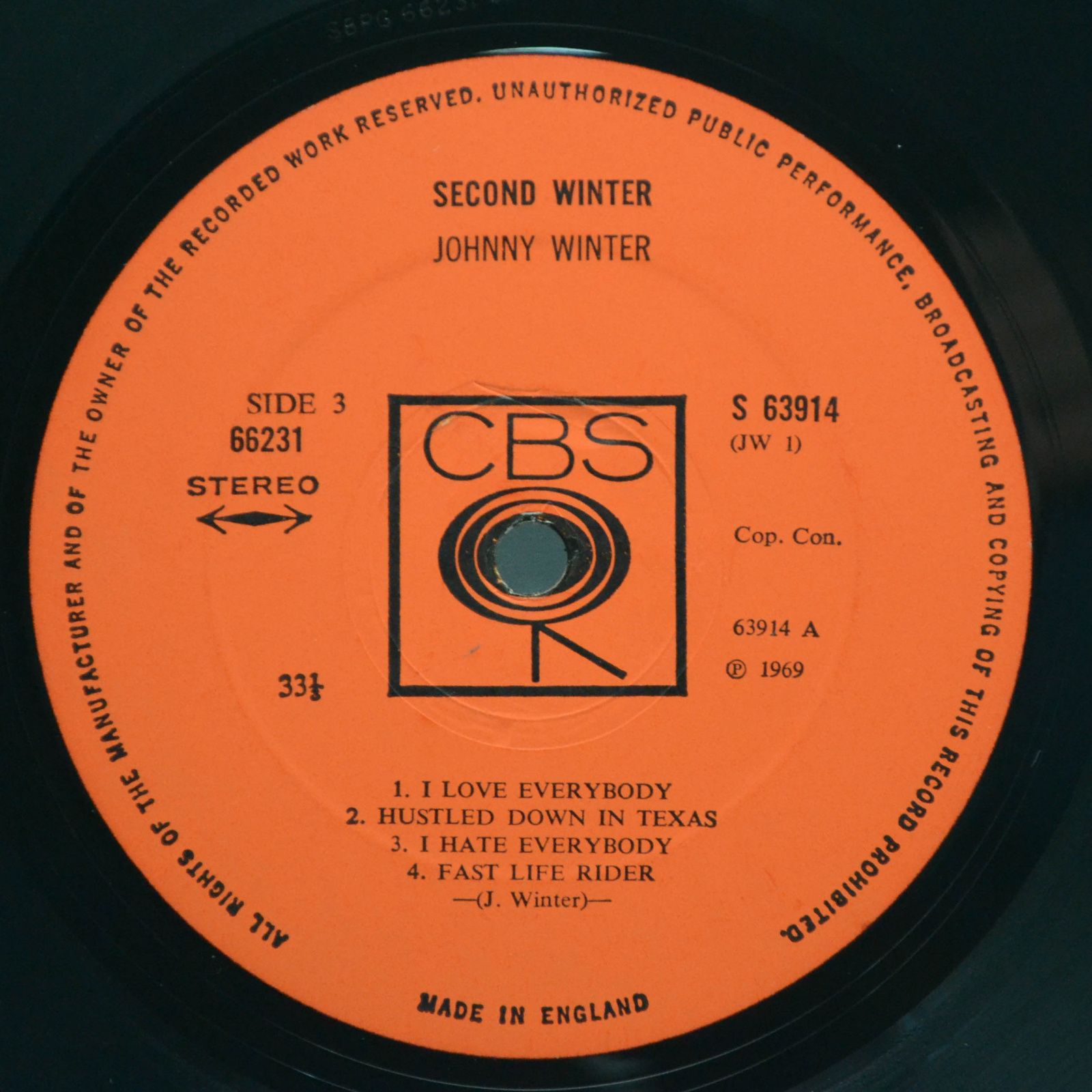 Johnny Winter — Second Winter (2LP, UK), 1969