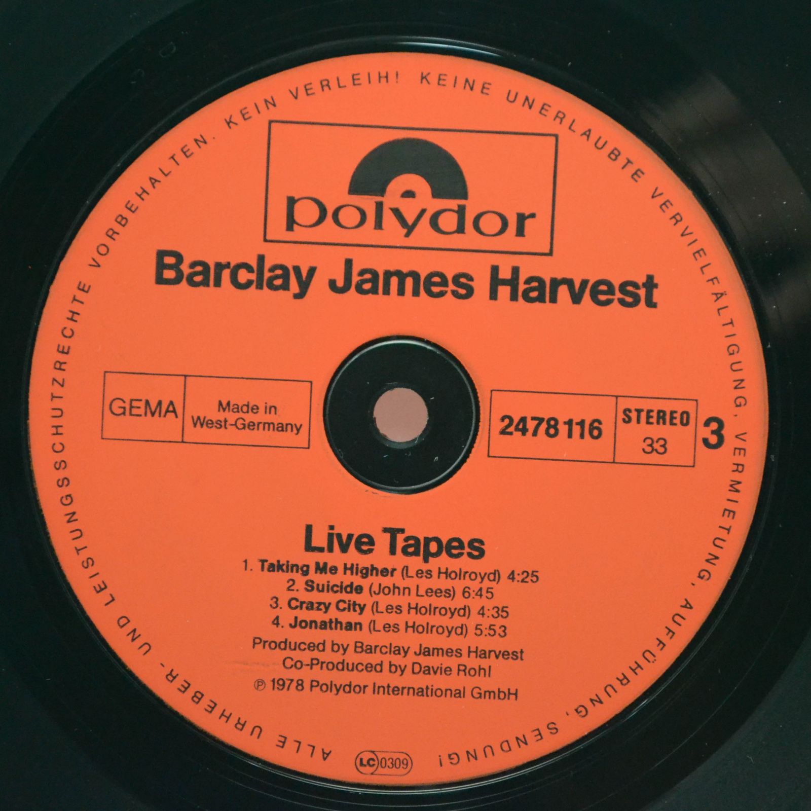 Barclay James Harvest — Live Tapes (2LP), 1978