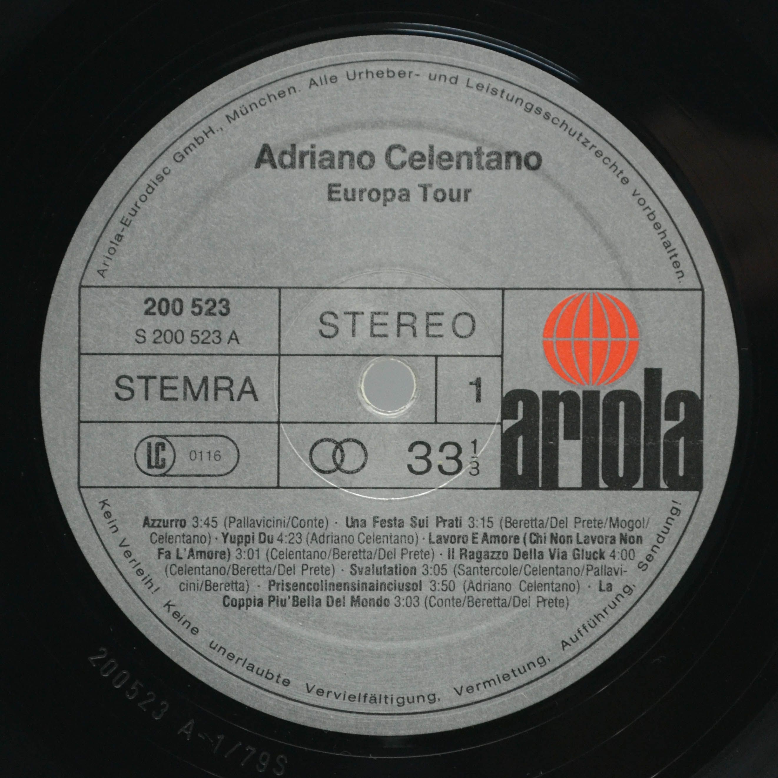 Adriano Celentano — Europa Tour, 1979