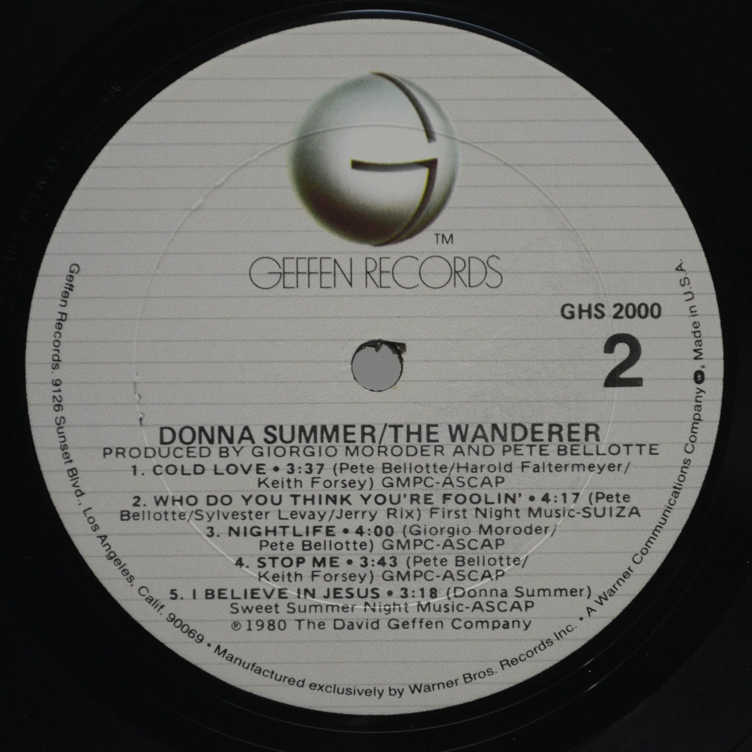 Donna Summer — The Wanderer (1-st, USA), 1980
