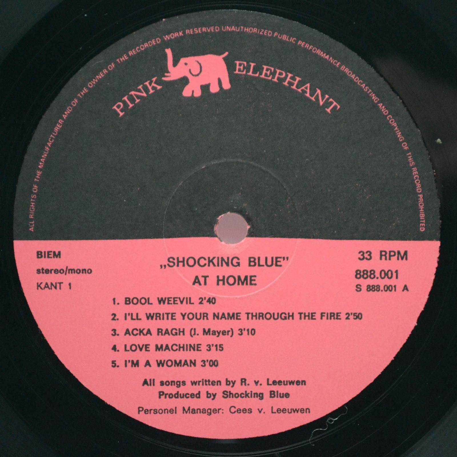 Shocking Blue — At Home (1-st, Holland), 1969