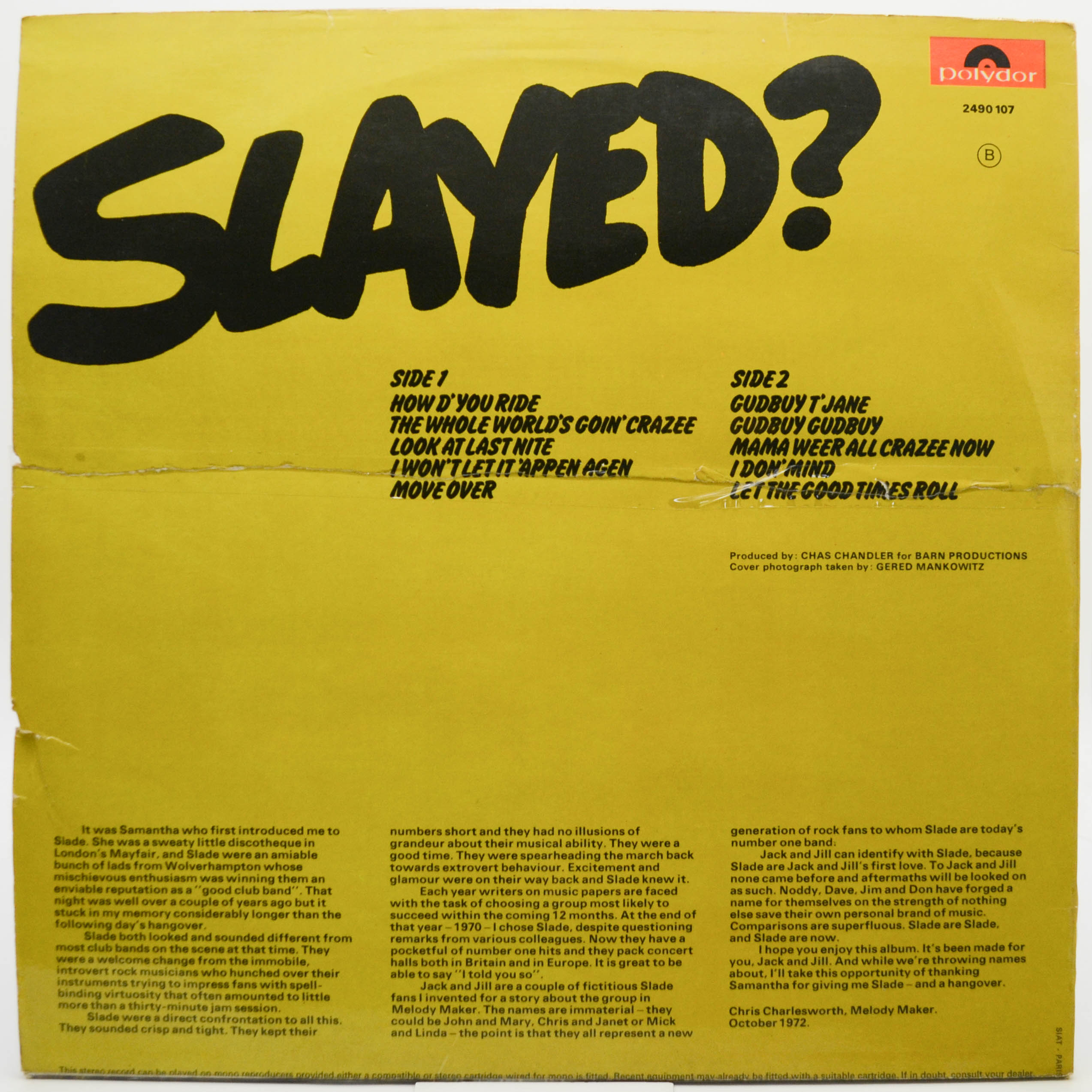 Slade — Slayed, 1972