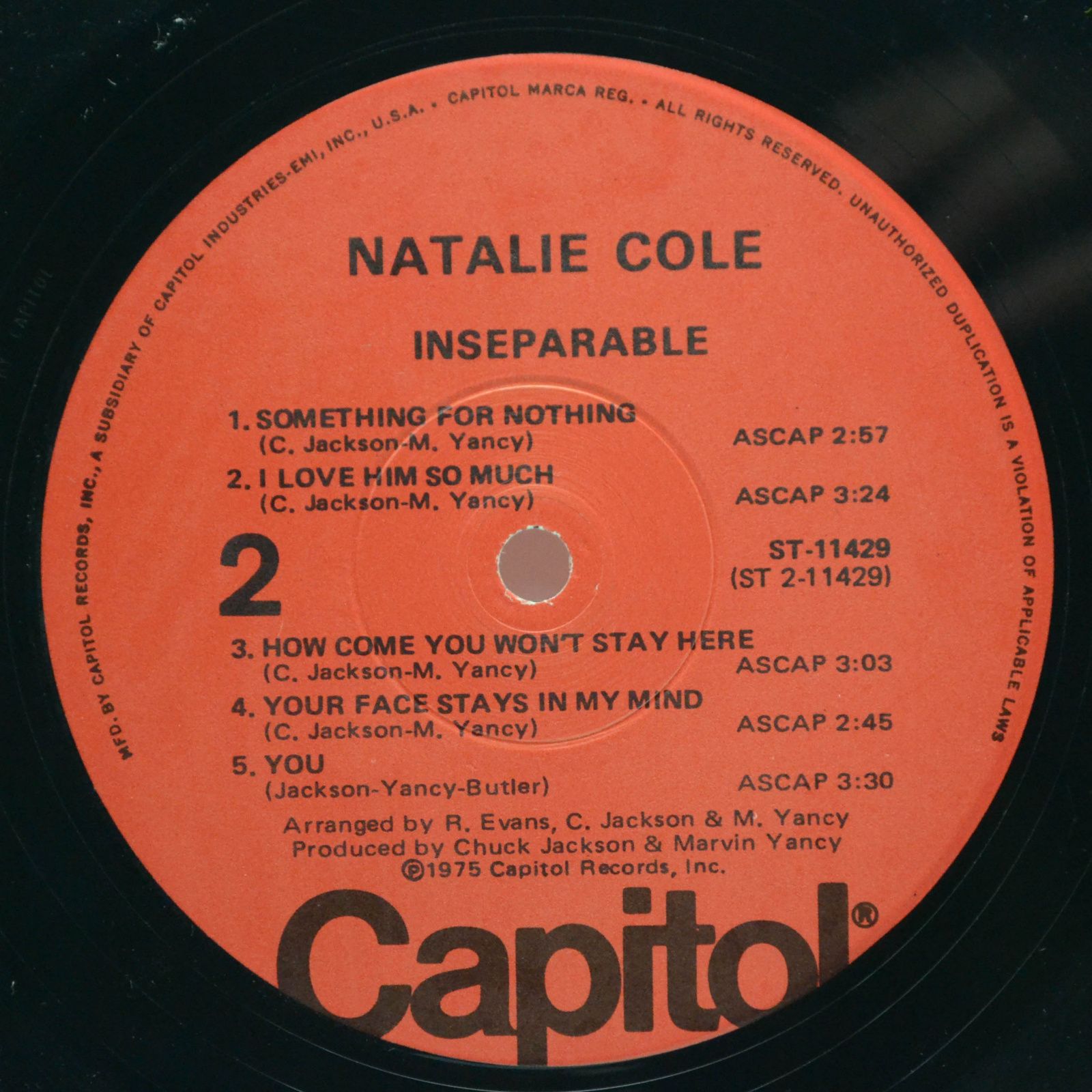 Natalie Cole — Inseparable (USA), 1975