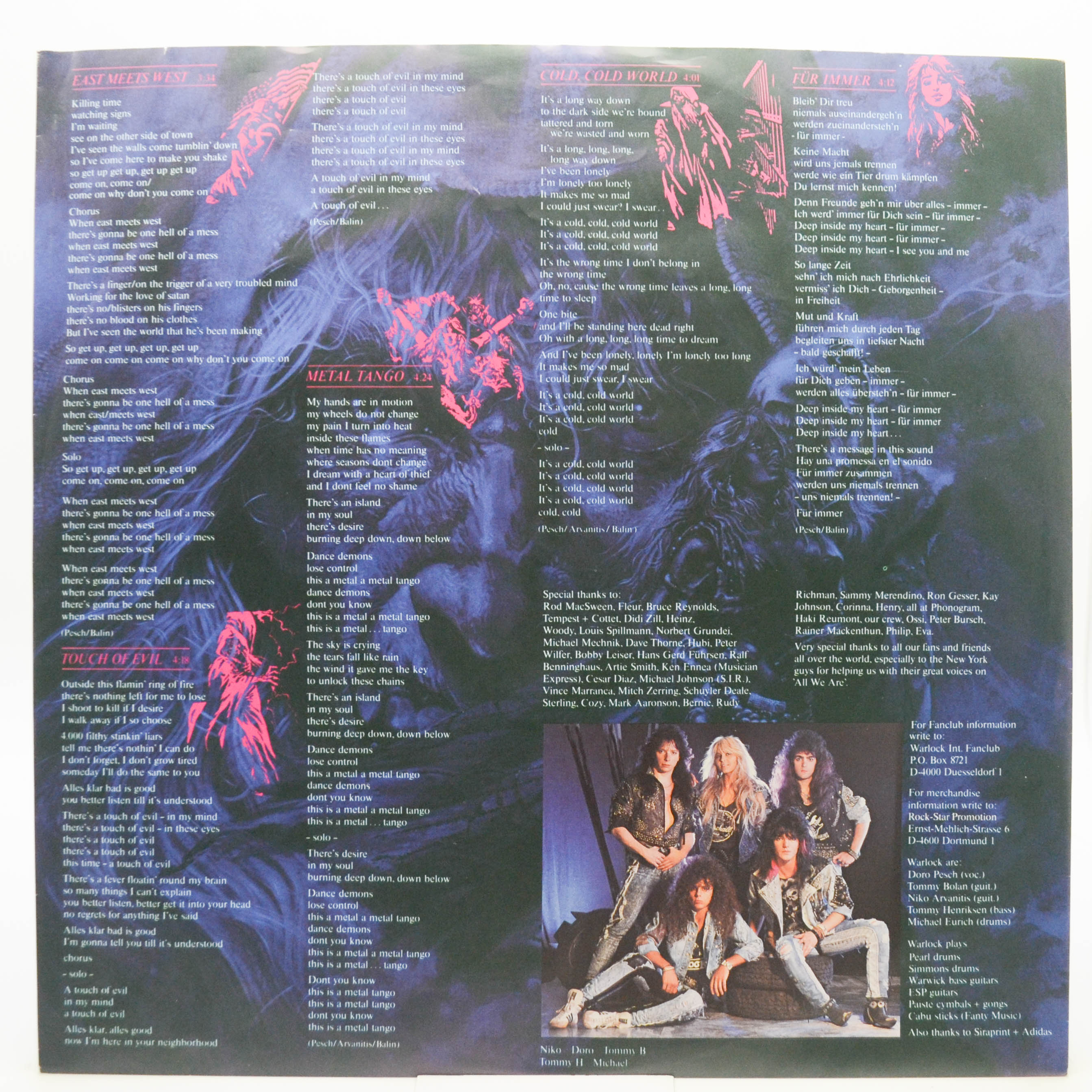 Warlock — Triumph And Agony, 1987