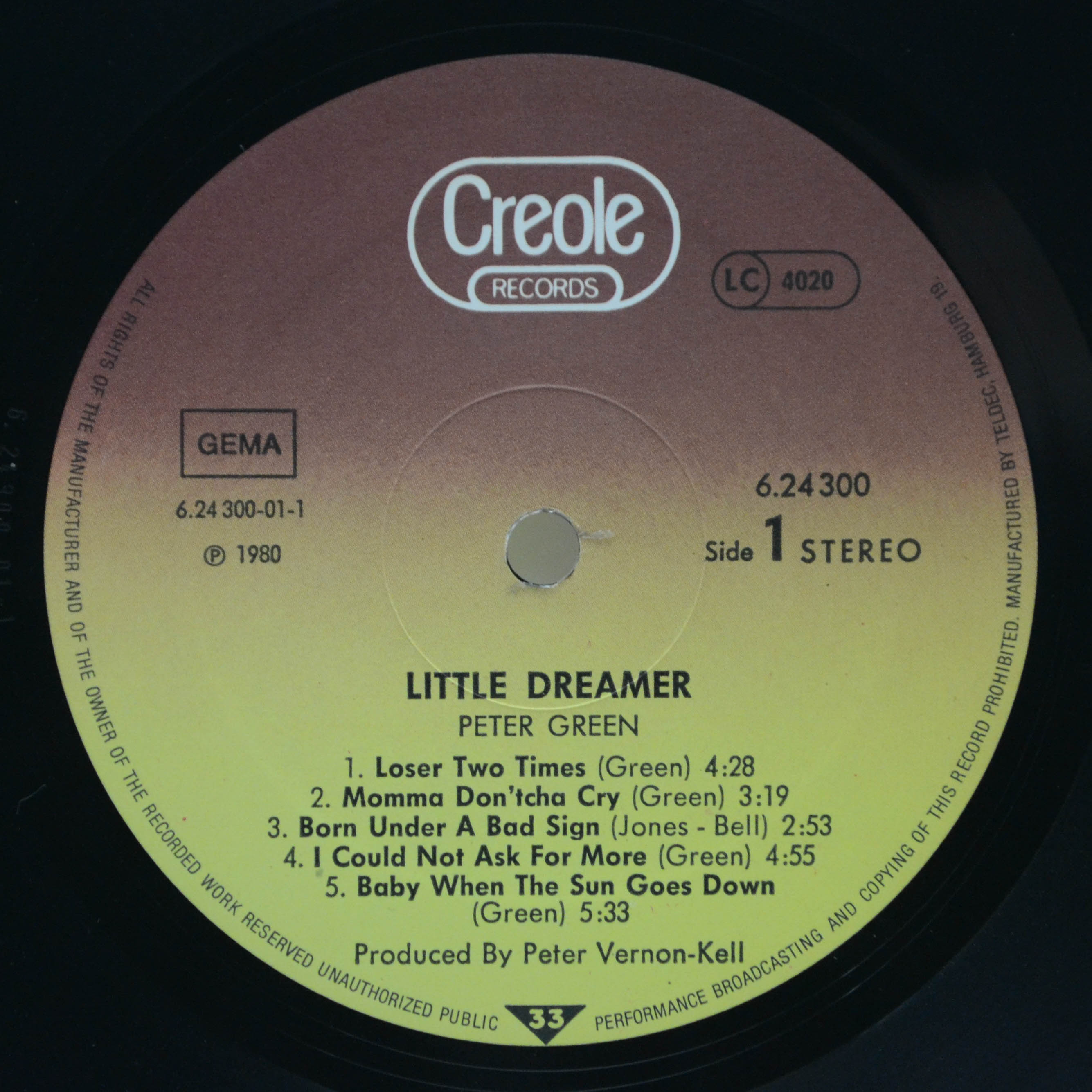 Peter Green — Little Dreamer, 1980
