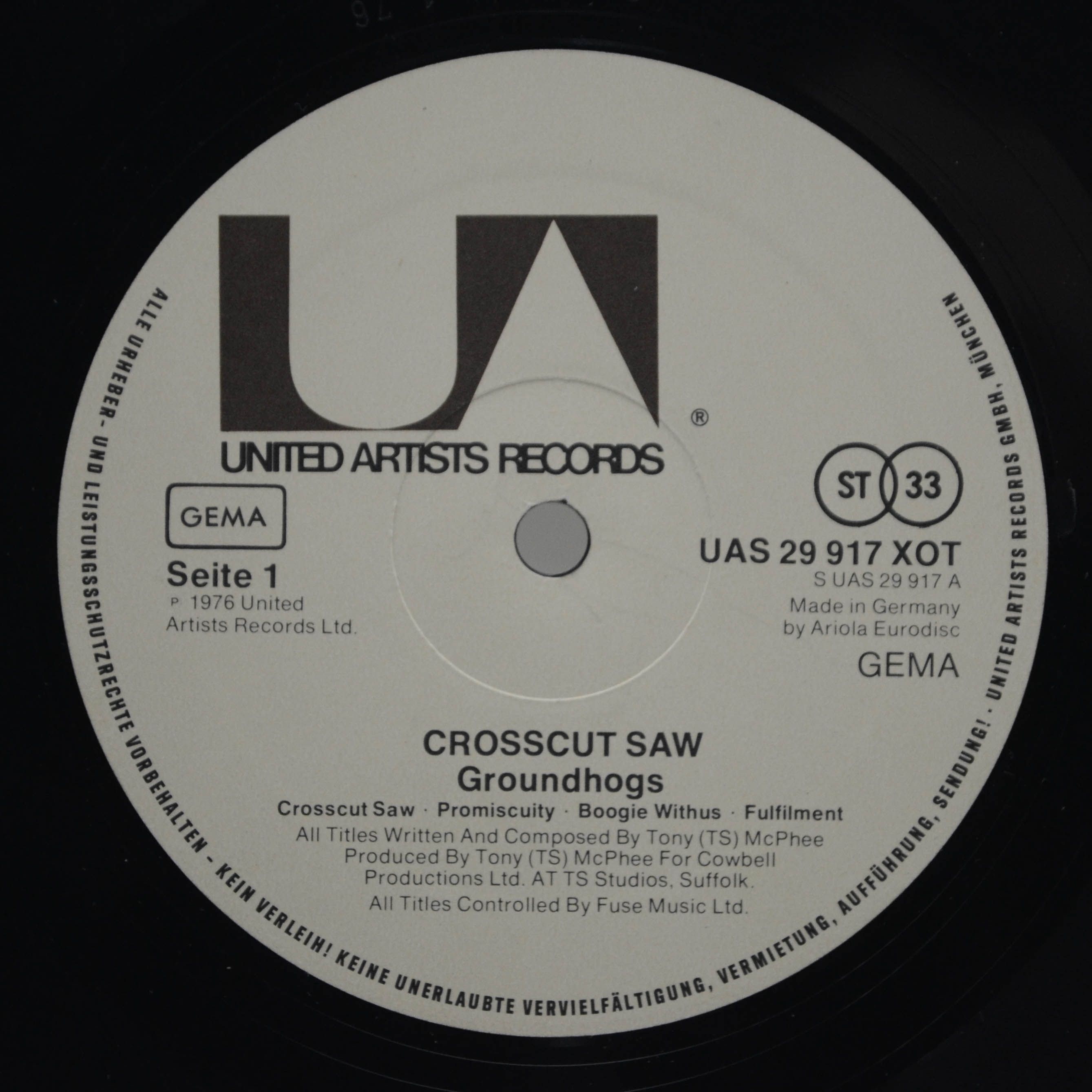 Groundhogs — Crosscut Saw, 1976