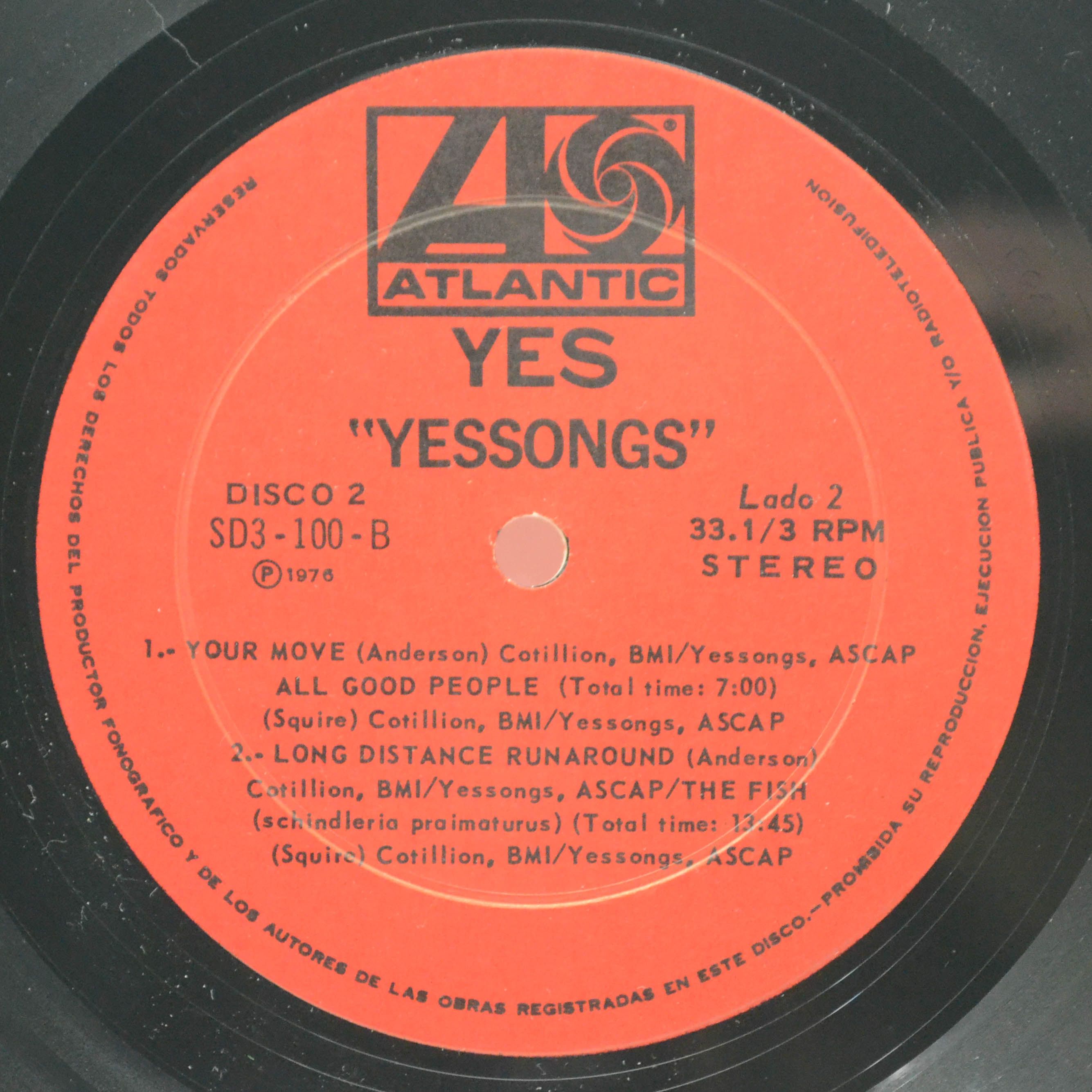 Yes — Yessongs (3LP), 1973