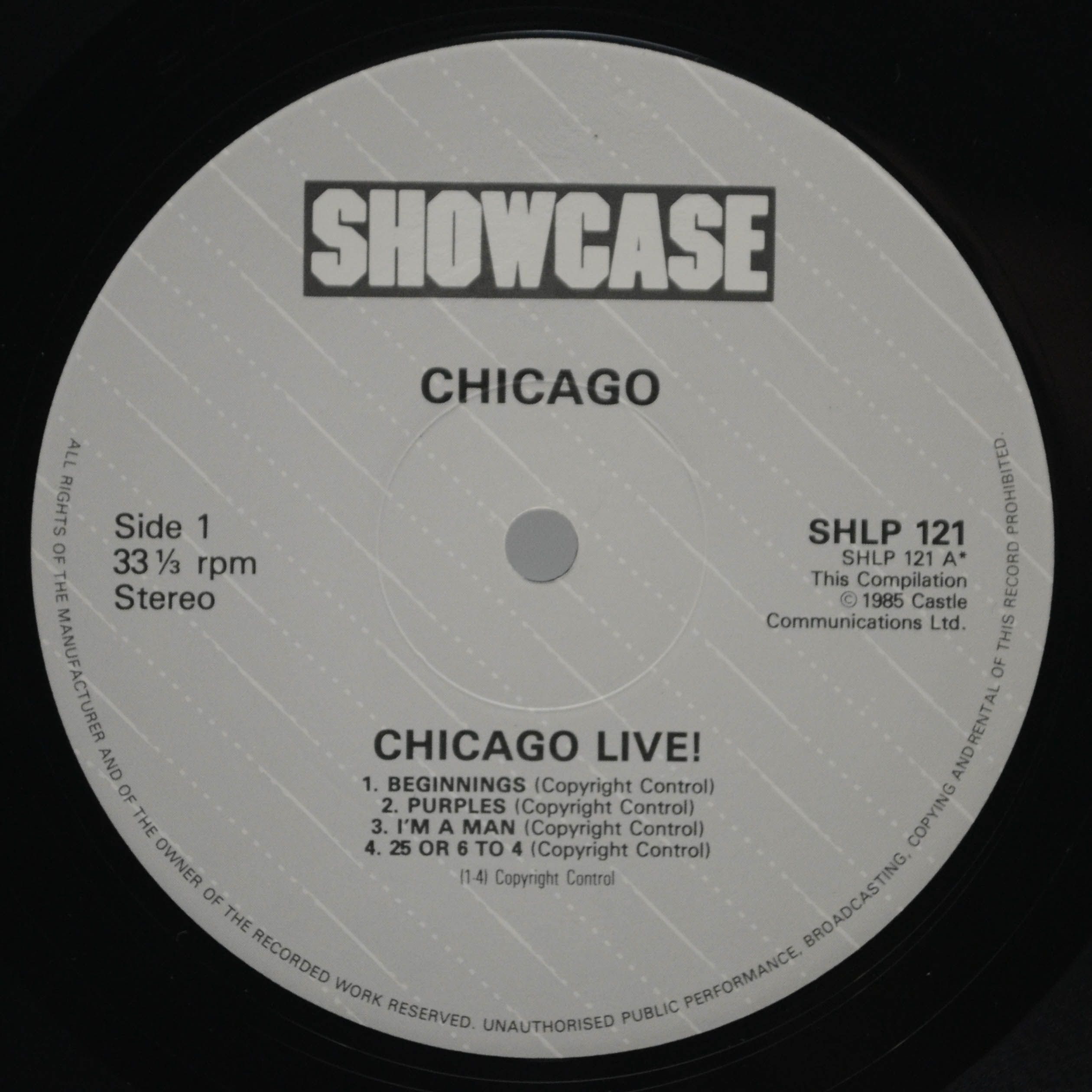 Chicago — Chicago Live! (UK), 1978