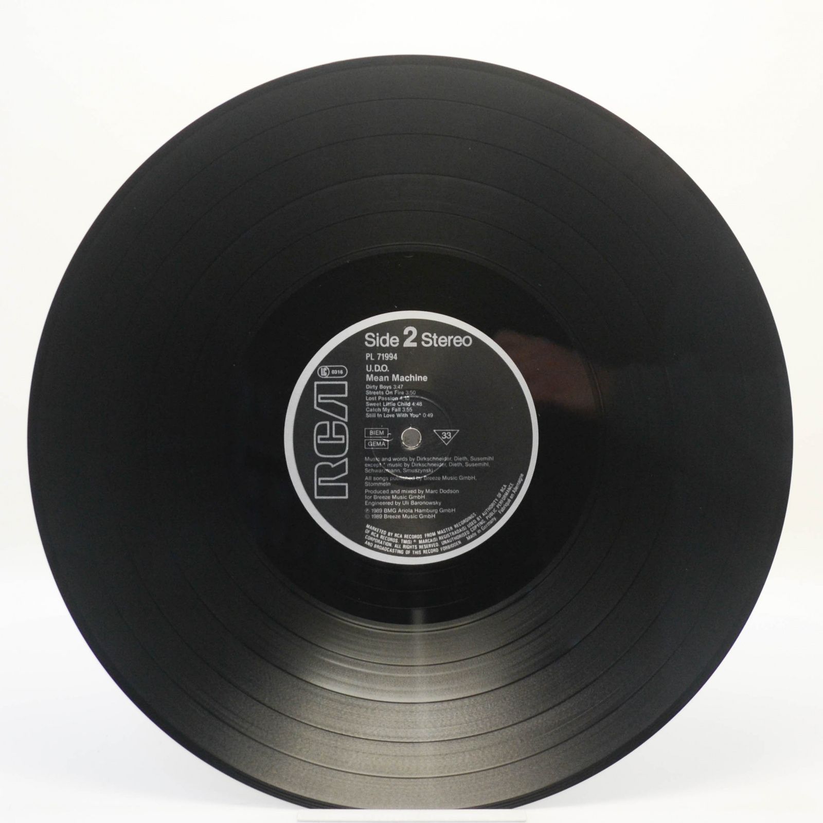 U.D.O. — Mean Machine, 1989