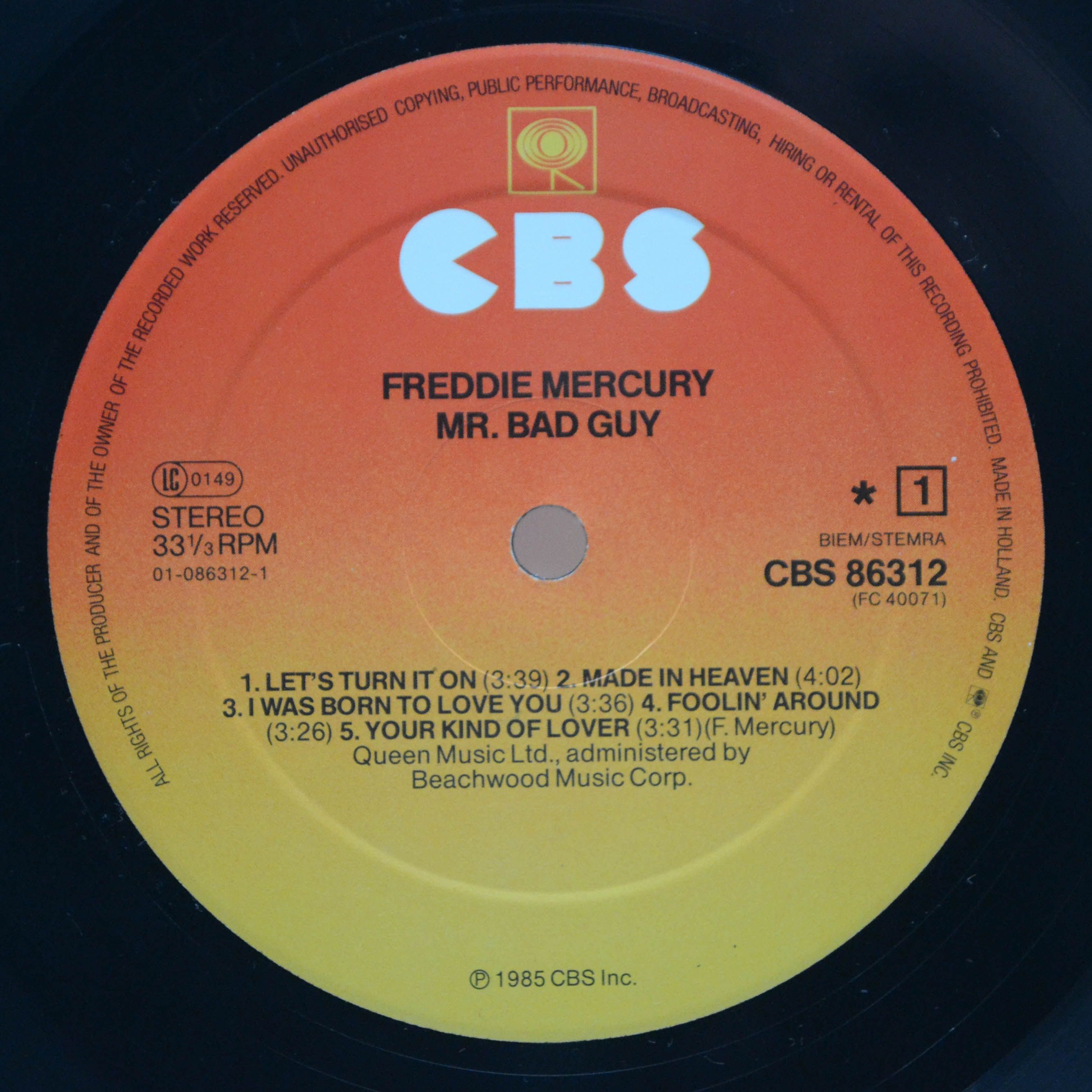 Freddie Mercury — Mr. Bad Guy, 1985