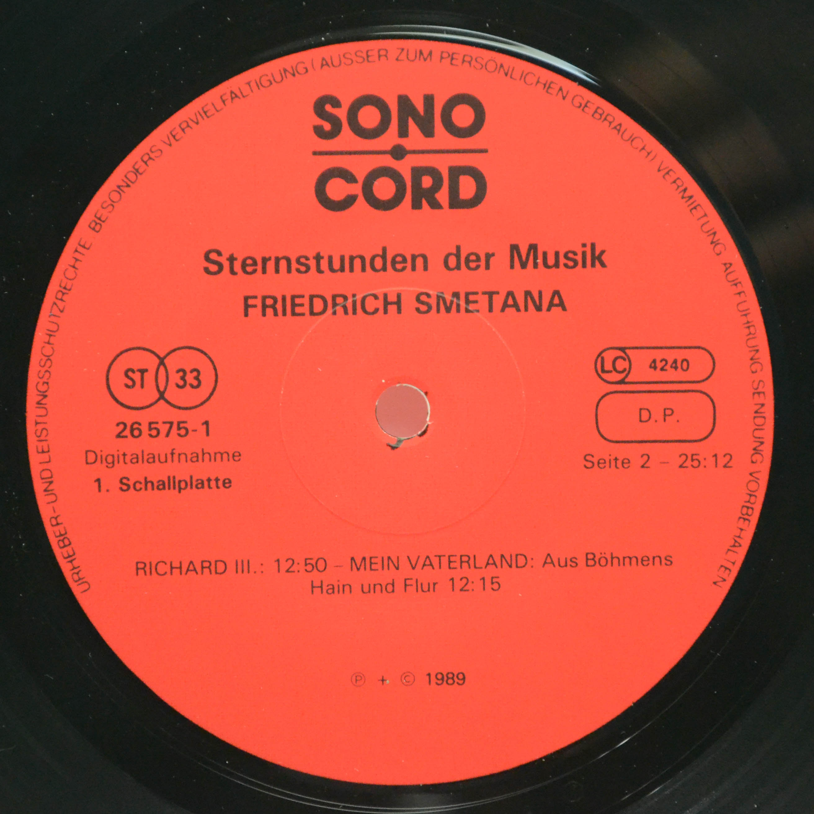 Smetana — Sternstunden Der Musik (2LP), 1989