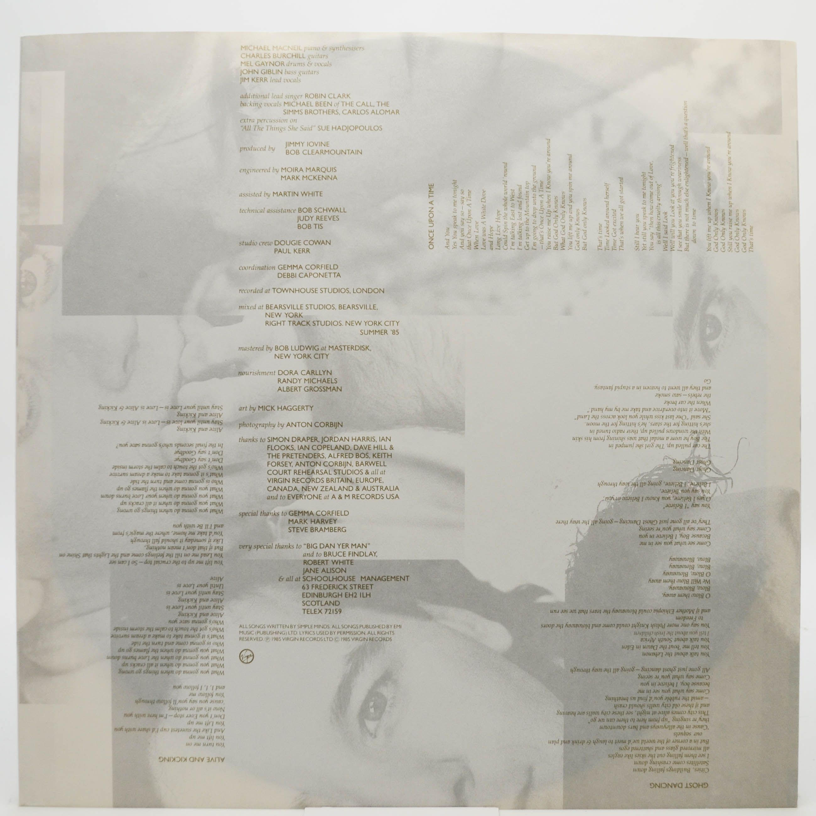 Simple Minds — Once Upon A Time, 1985