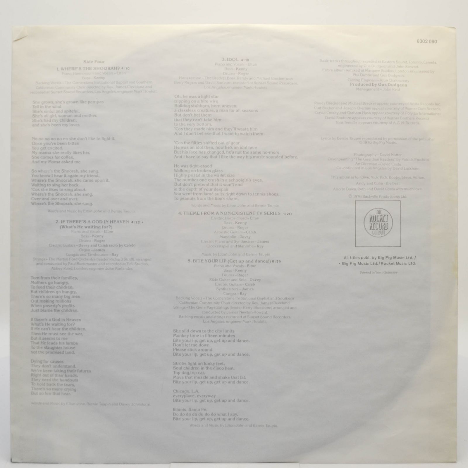 Elton John — Blue Moves (2LP), 1976