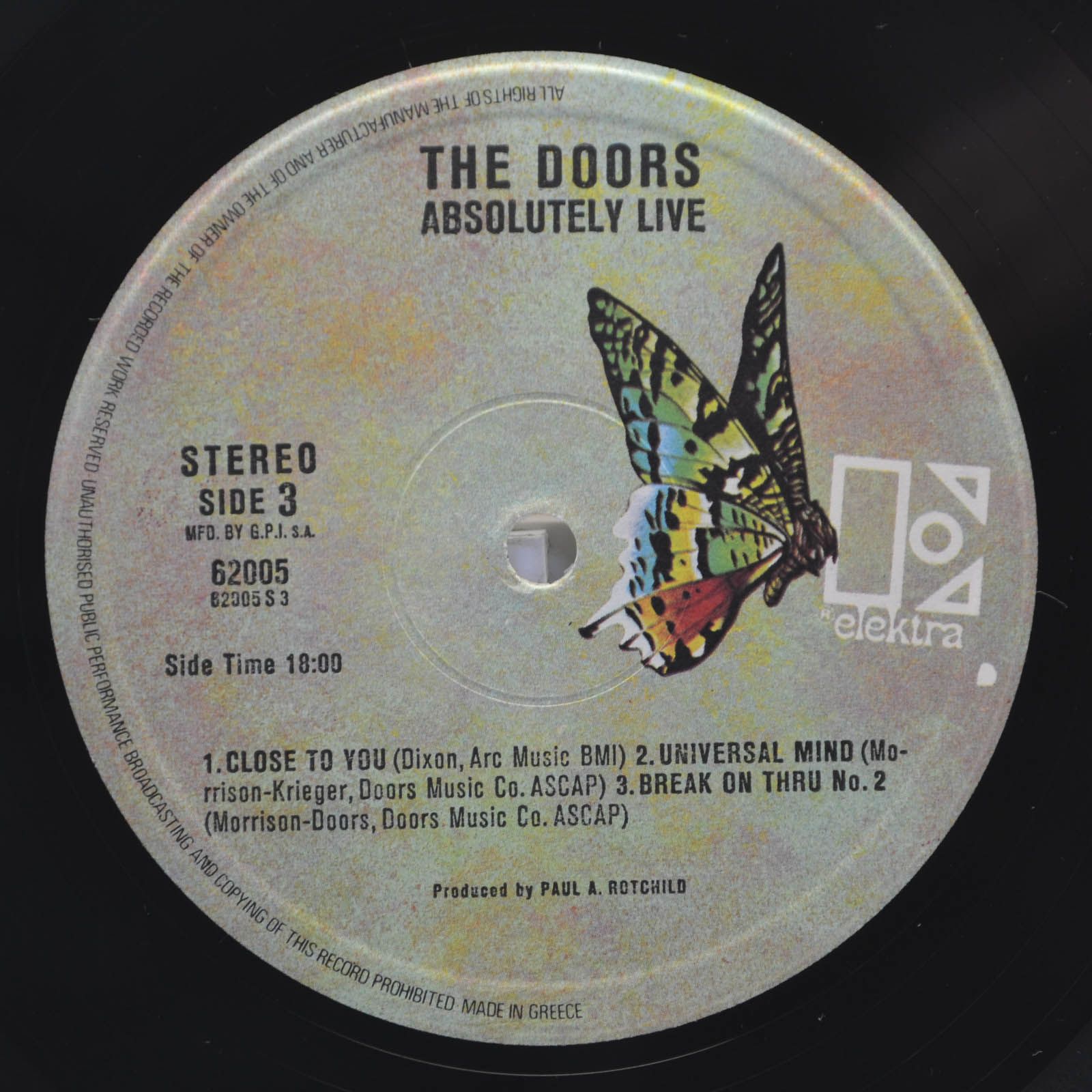 Doors — Absolutely Live (2LP), 1970