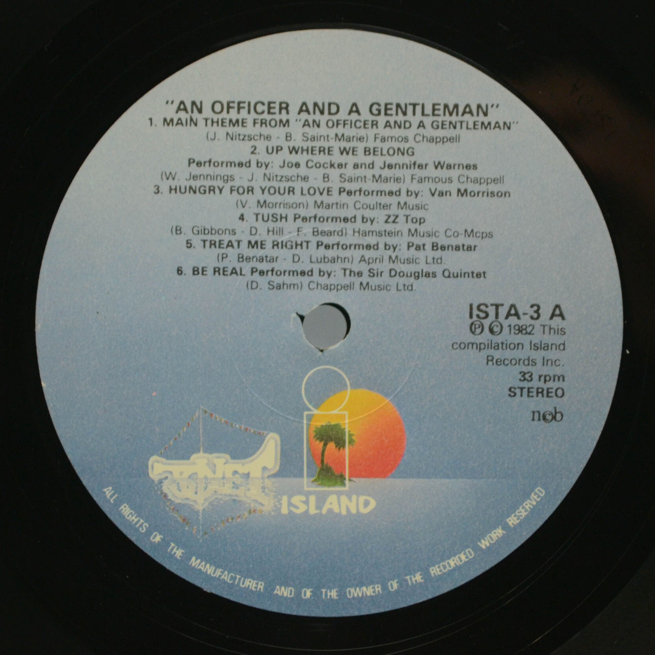 Various — An Officer And A Gentleman - Soundtrack, 1982