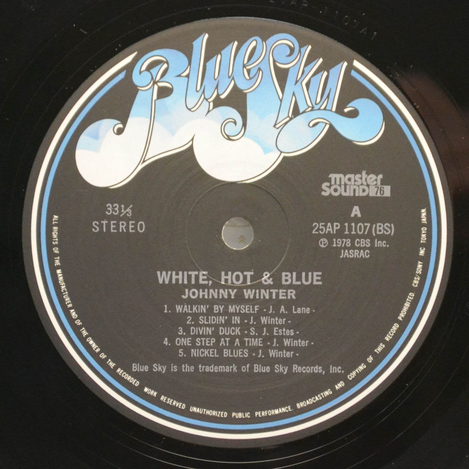 Johnny Winter — White, Hot & Blue, 1978
