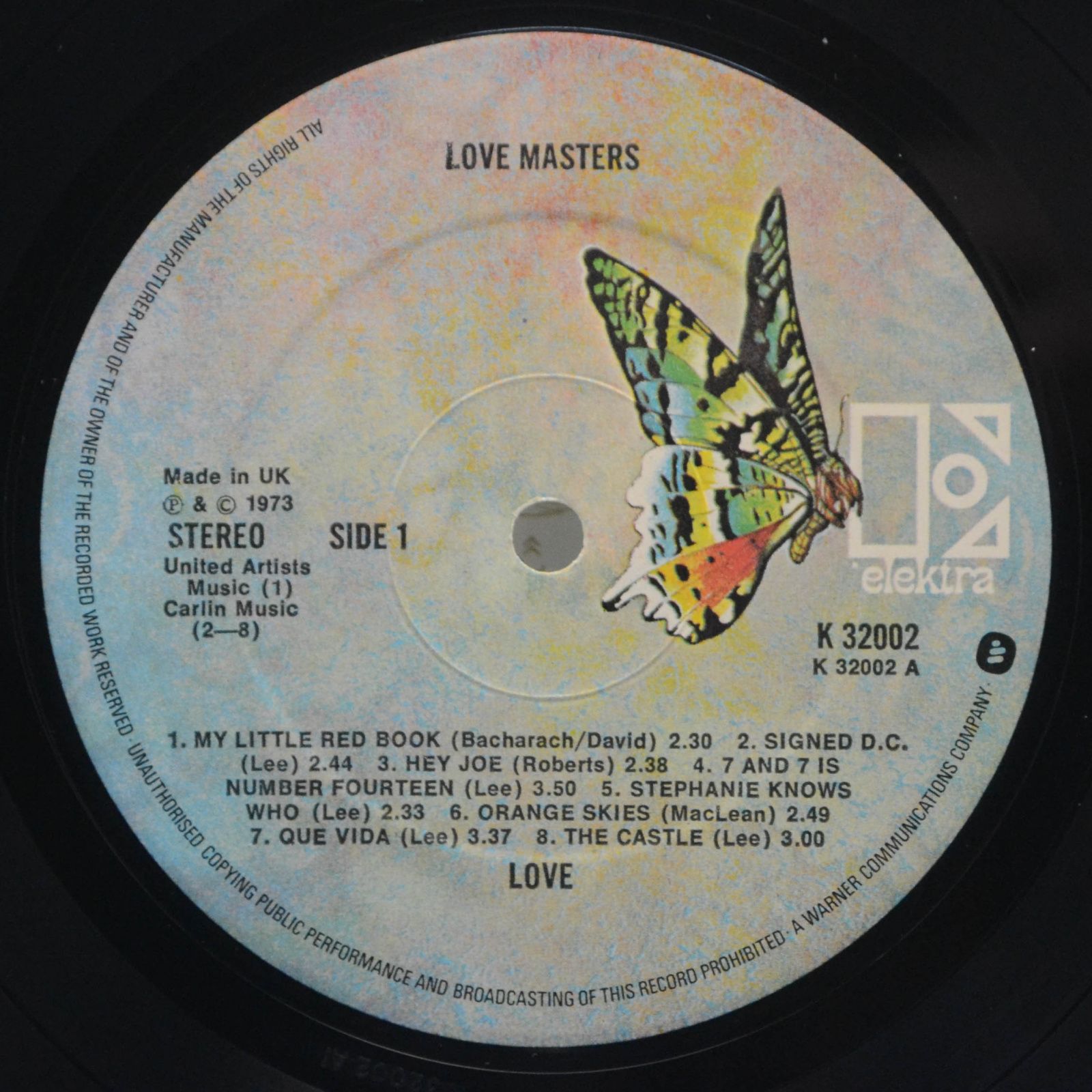 Love — Elektra Masters (UK), 1973
