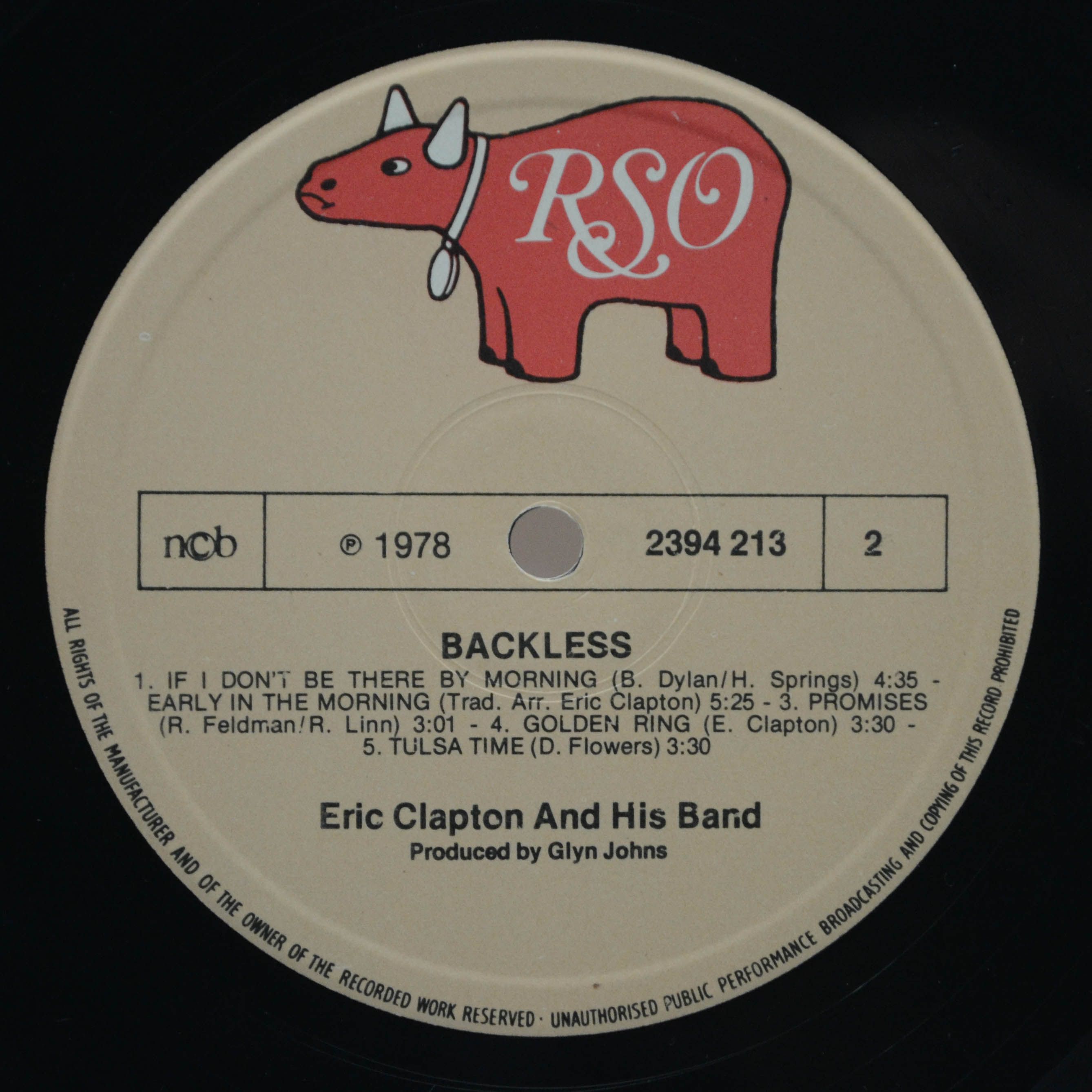 Eric Clapton — Backless, 1978