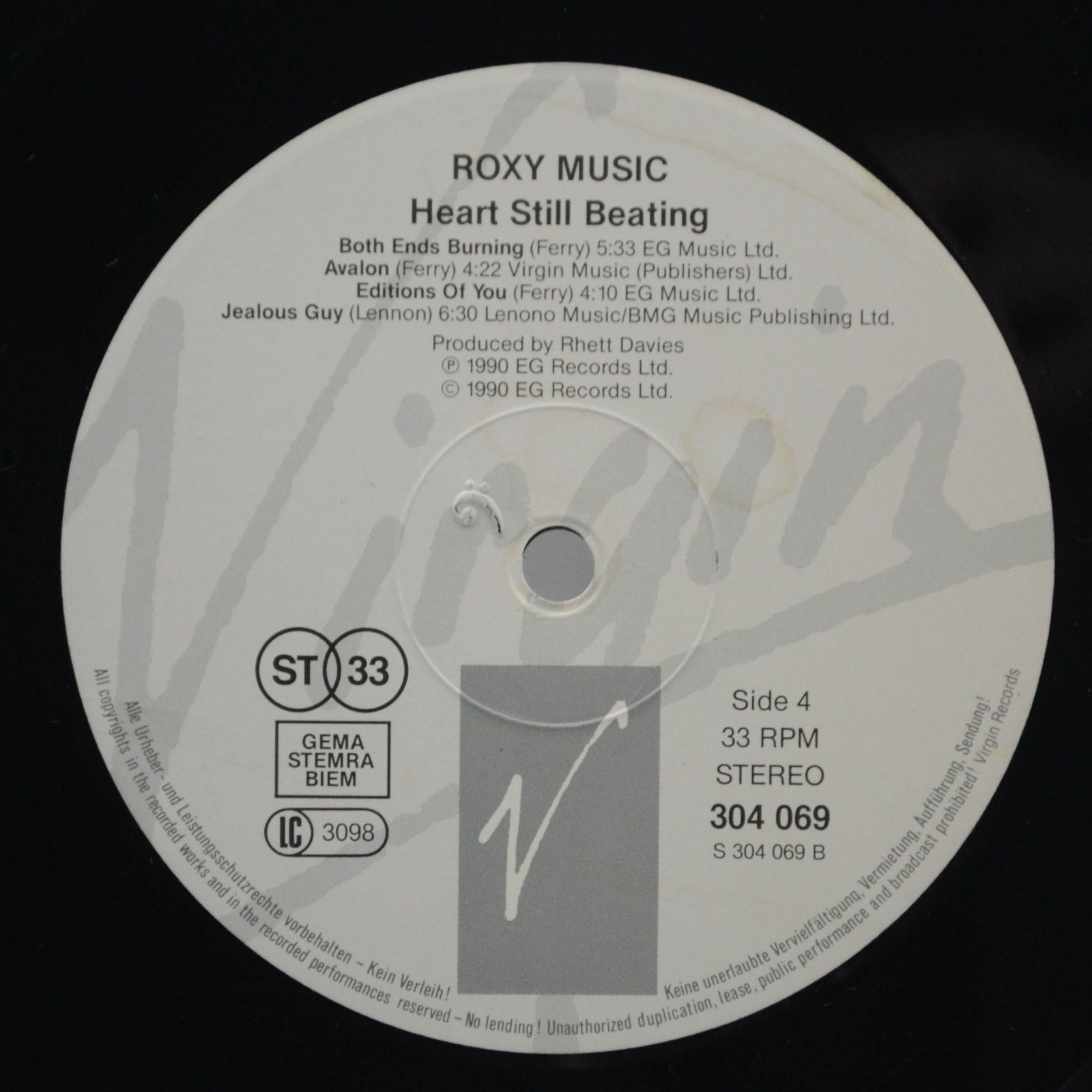 Roxy Music — Heart Still Beating (2LP), 1990