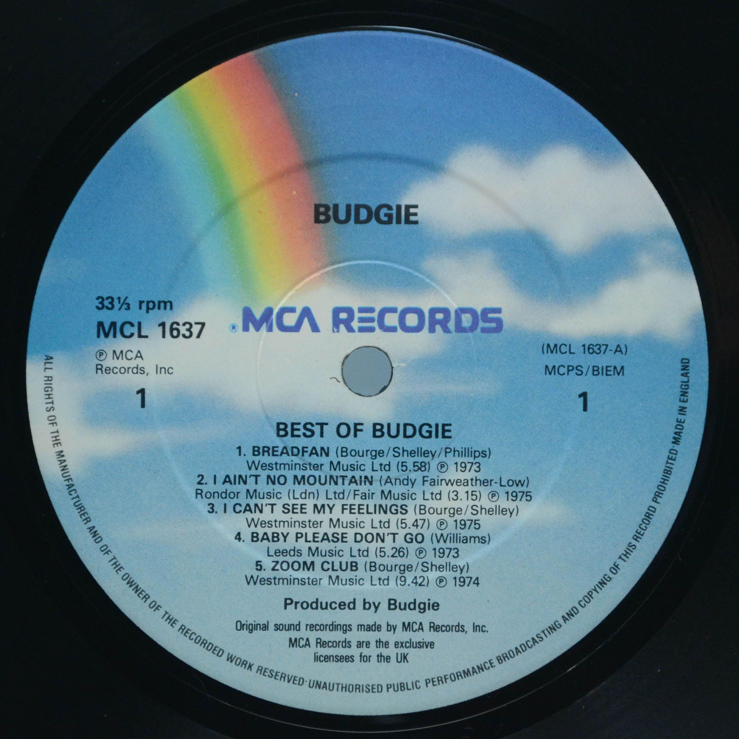 Budgie — Best Of Budgie (UK), 1982